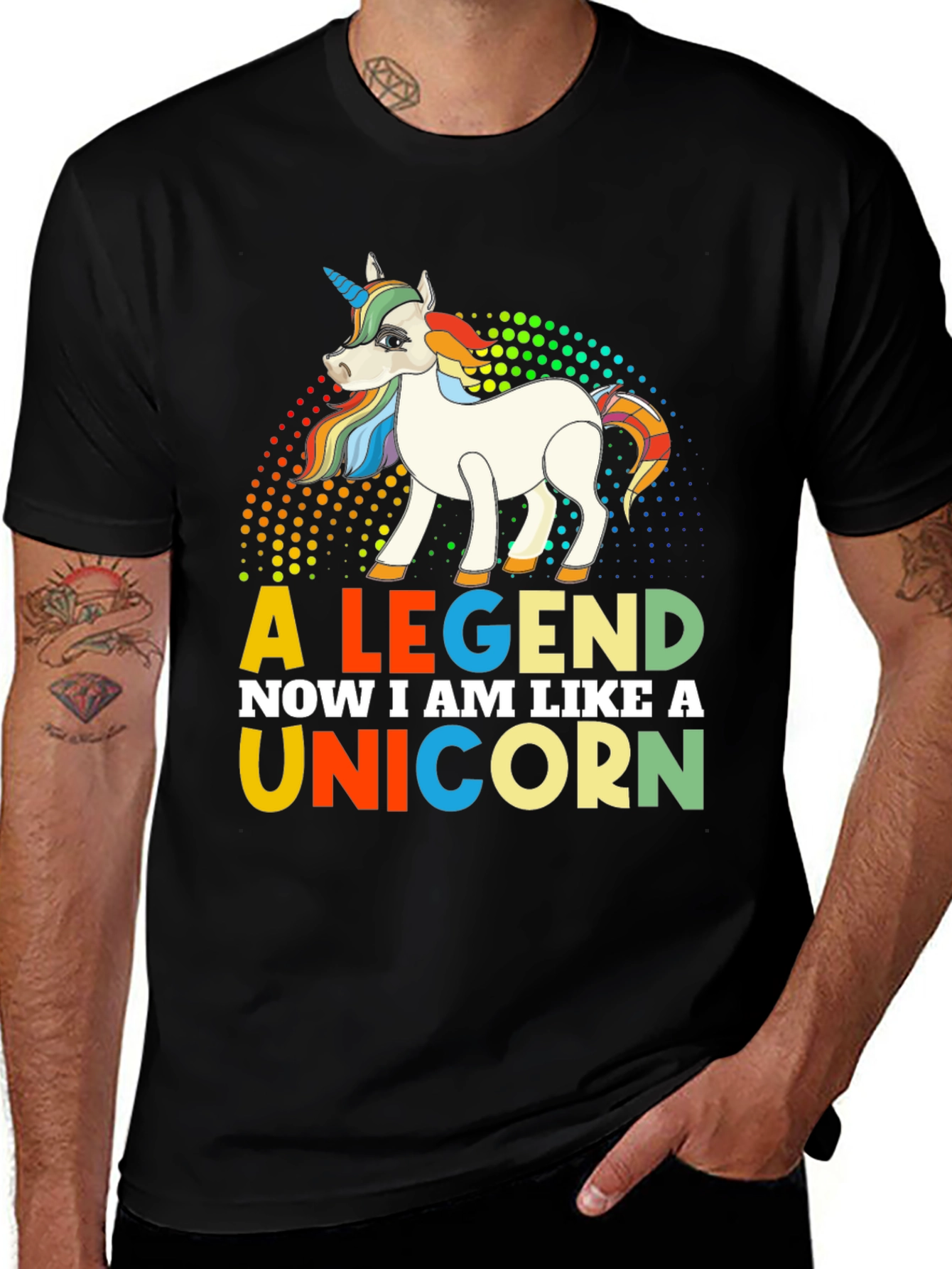 Variant 4 of A Legend Unicorn Graphic T-Shirt