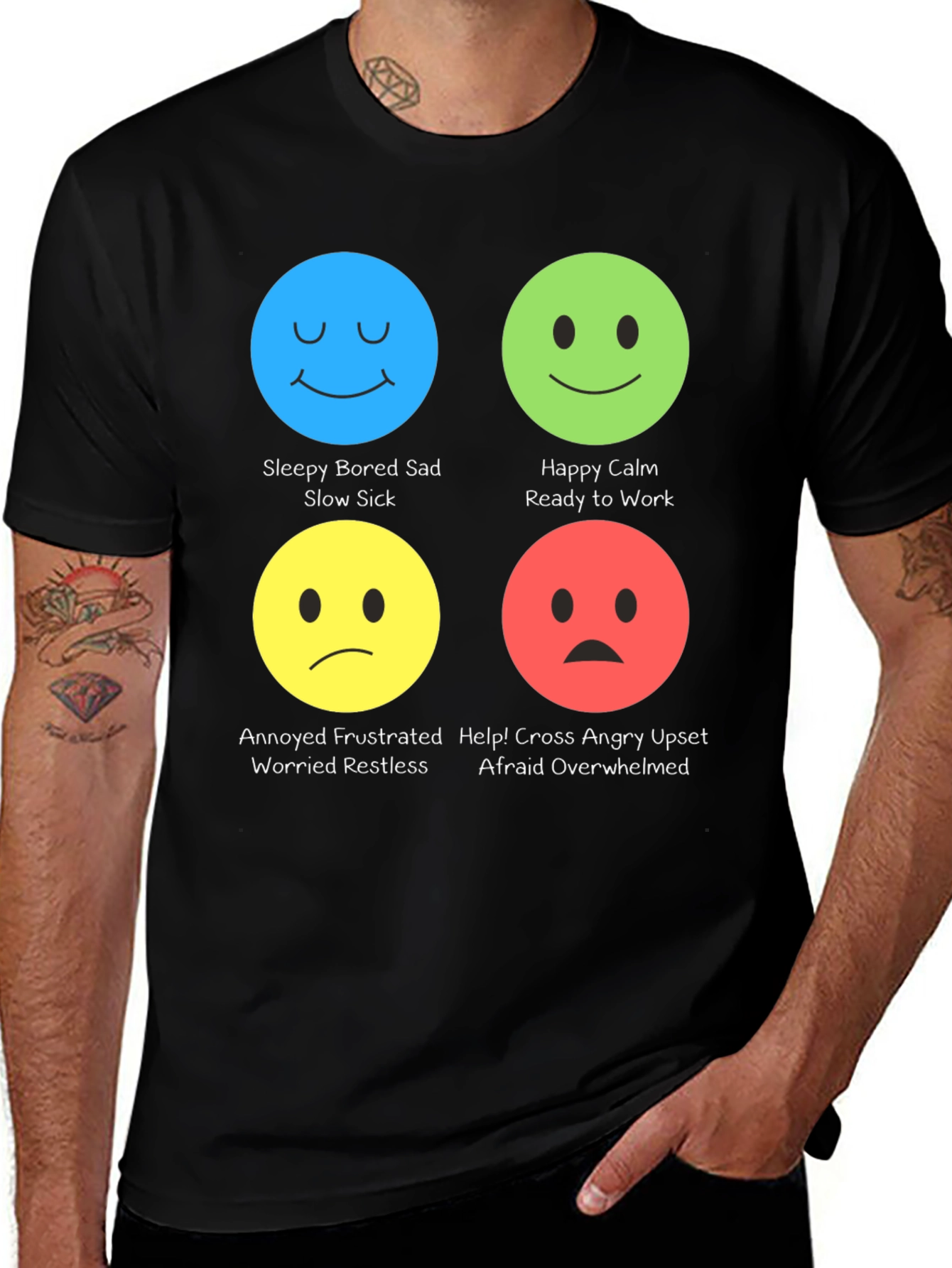 Variant 9 of Mood Emoji T-Shirt: Express Your Feelings