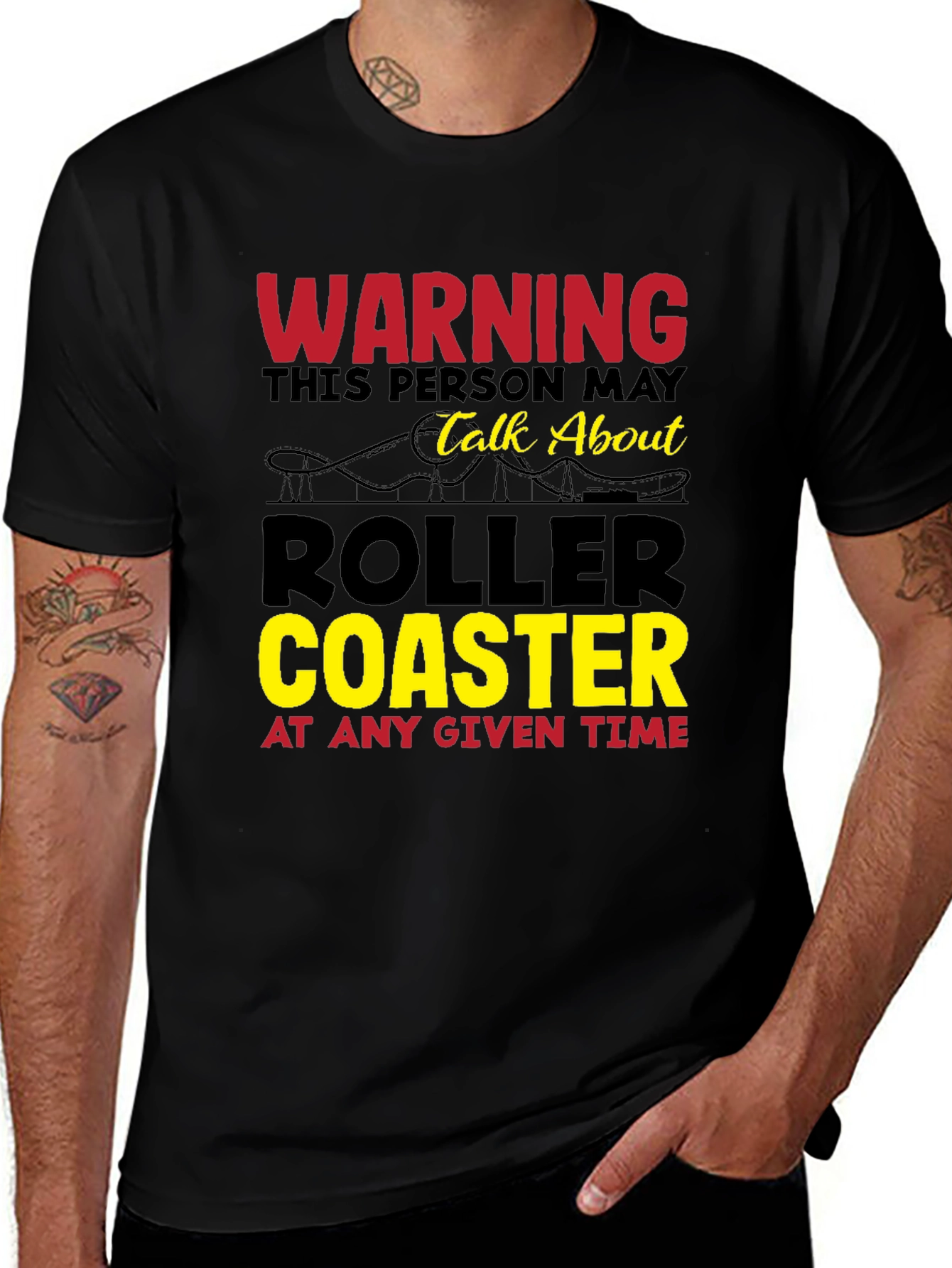 Variant 13 of Warning: Roller Coaster Fan T-Shirt
