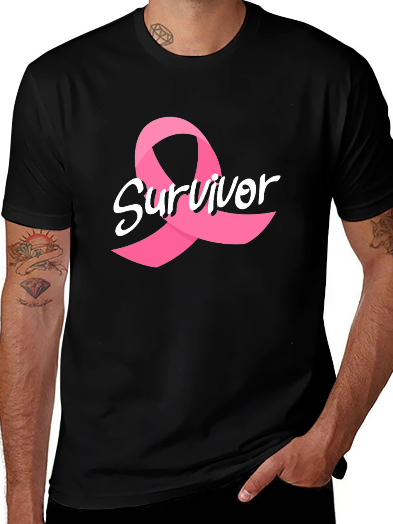 Variant 18 of Breast Cancer Survivor T-Shirt - Ribbon Design