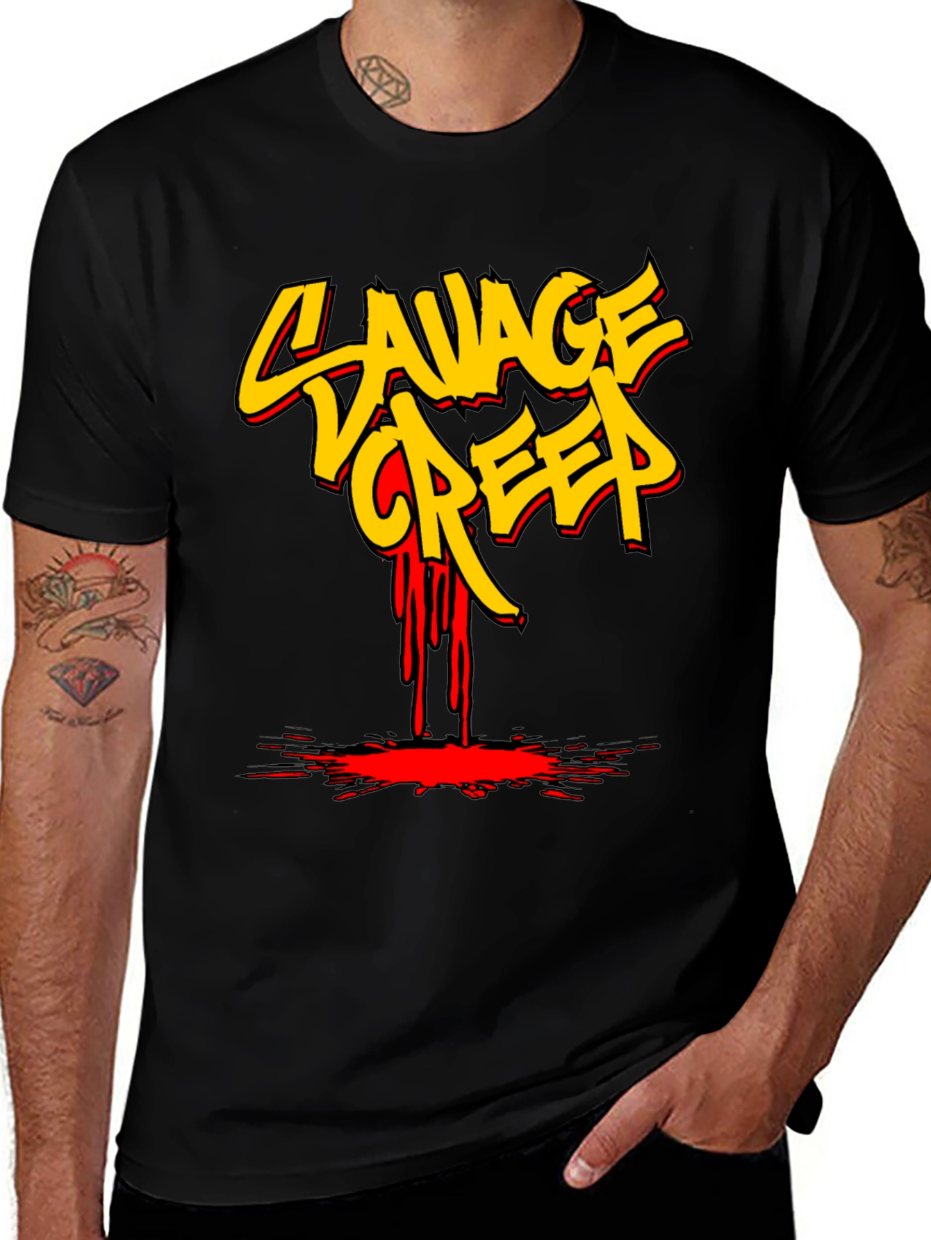 Savage Creep Graphic Tee - Bold Streetwear