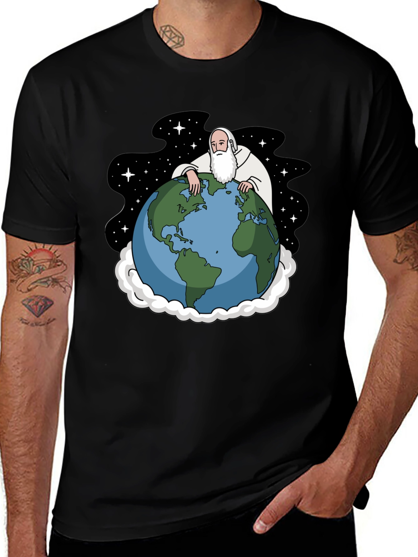 Variant 2 of God Creating Earth Graphic T-Shirt