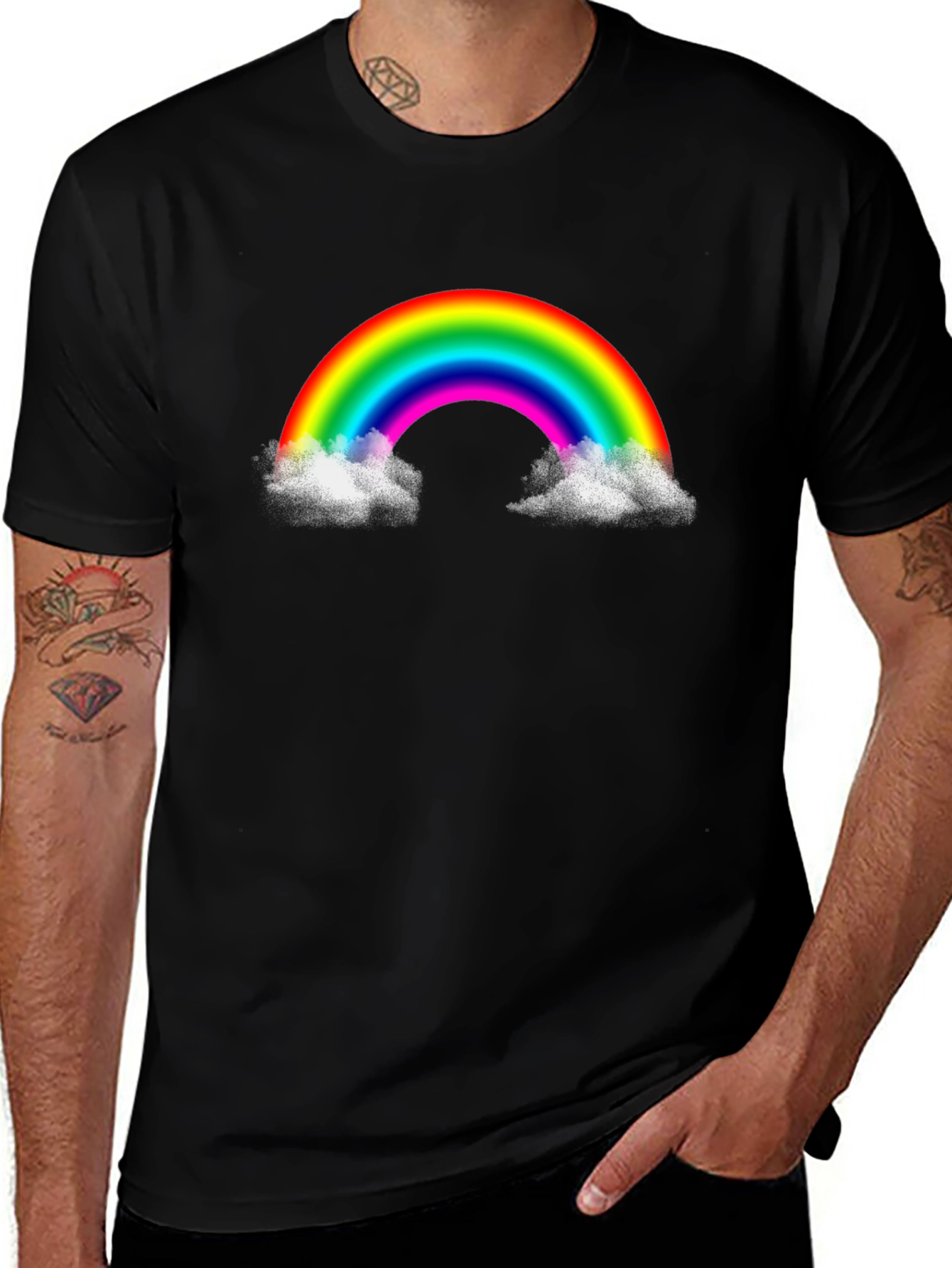 Variant 18 of Rainbow Cloud Graphic T-Shirt