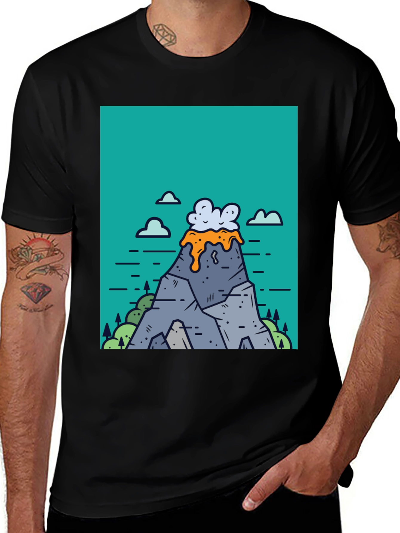 Variant 18 of Volcano Graphic Tee - Cool & Comfortable