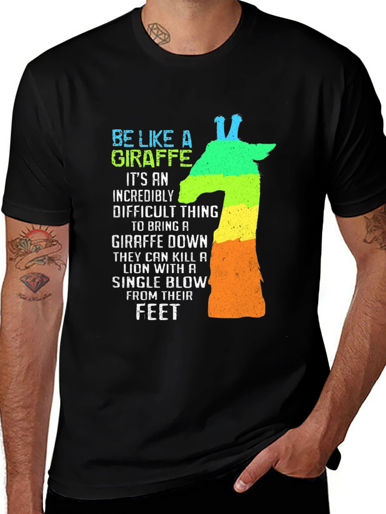 Variant 7 of Be Like A Giraffe Men's Graphic T-Shirt