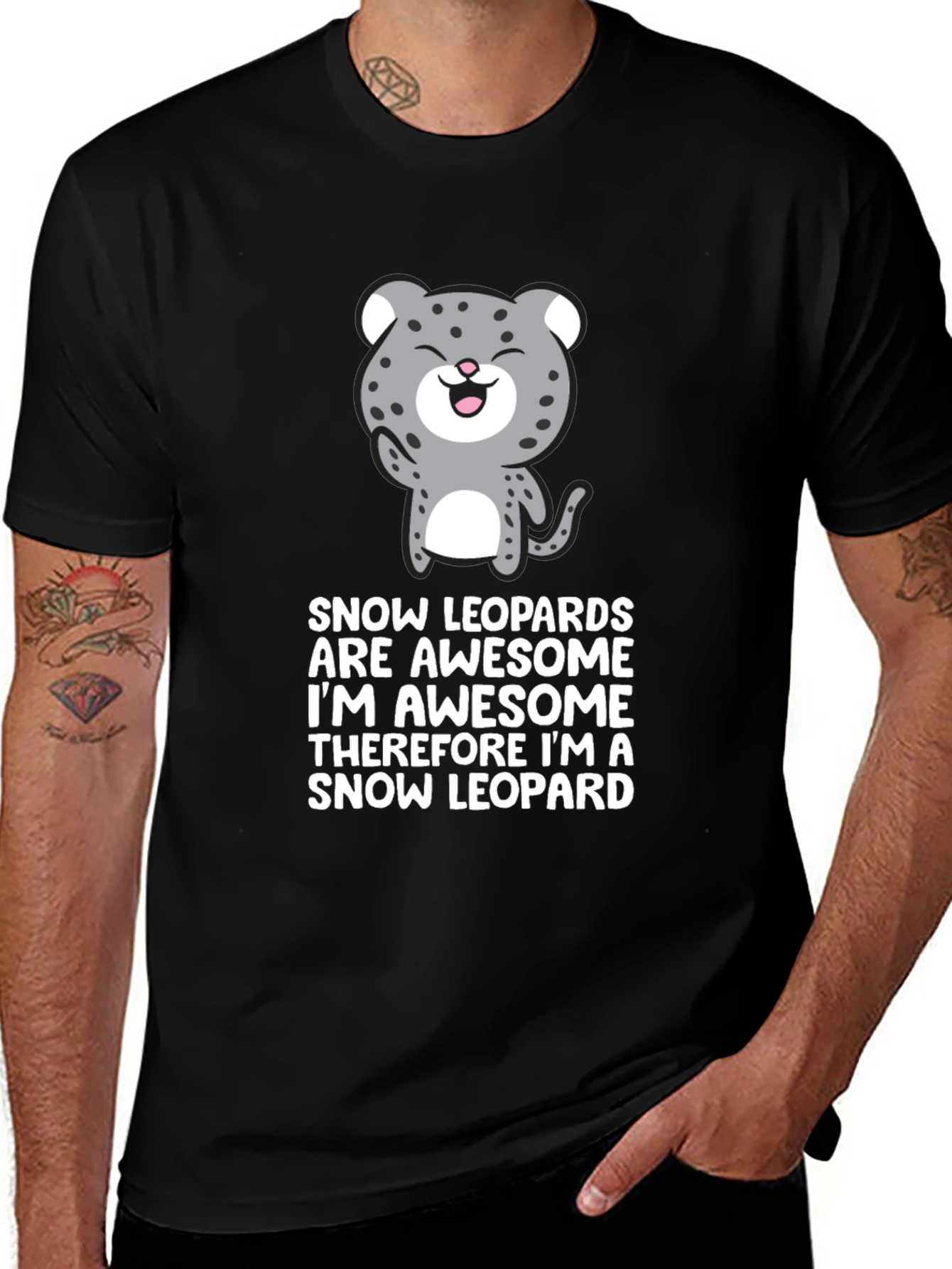 Variant 21 of Snow Leopard Awesome Graphic T-Shirt