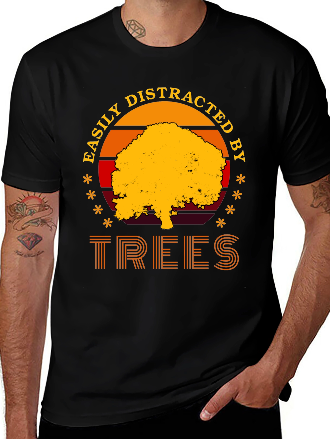 Variant 14 of Easily Distracted by Trees T-Shirt - Nature Lover Tee