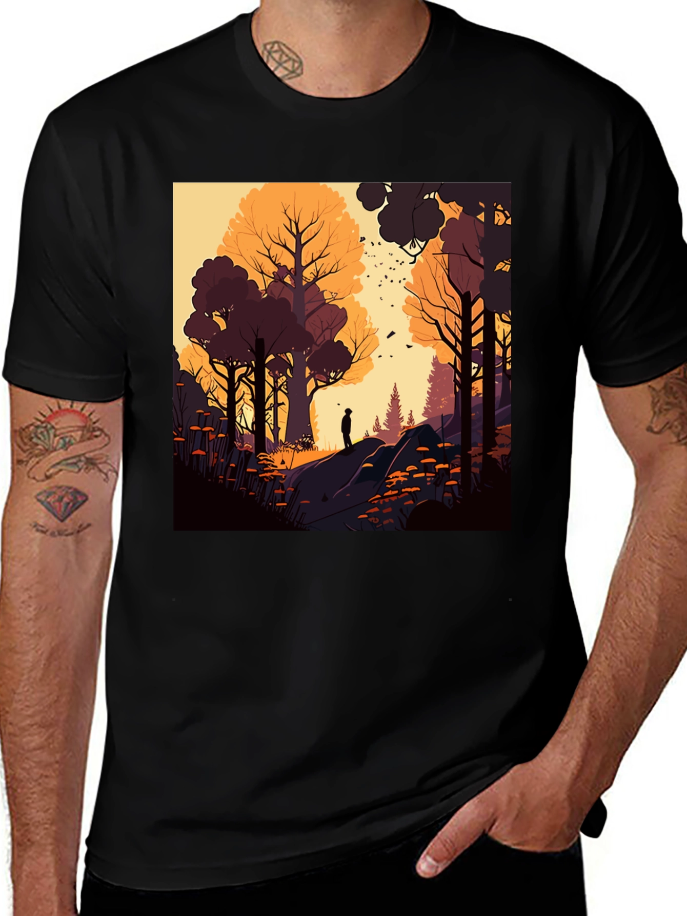 Variant 13 of Artistic Forest Graphic T-Shirt - Stylish Nature Tee