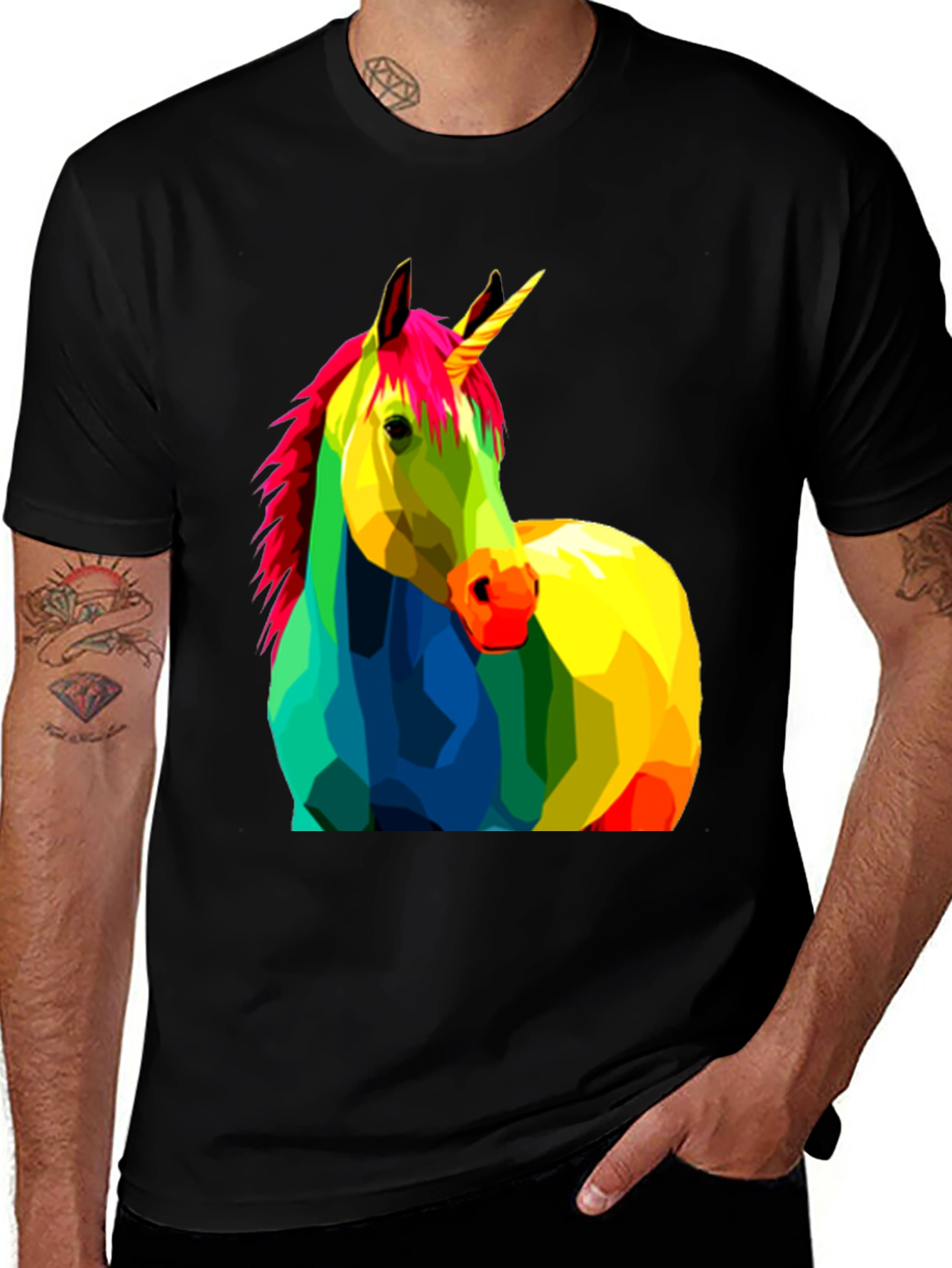 Variant 23 of Rainbow Unicorn Graphic T-Shirt - Bold Statement Tee