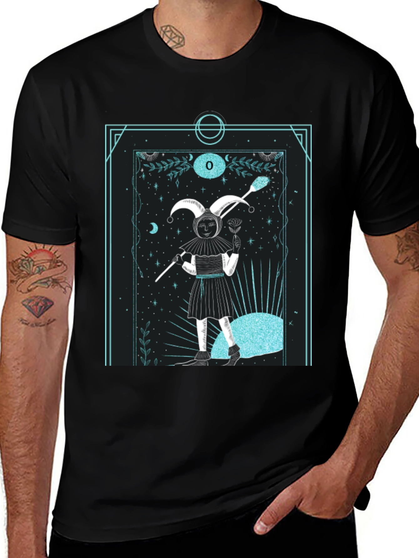 Variant 11 of Jester Tarot Card Graphic Tee - Unique Design