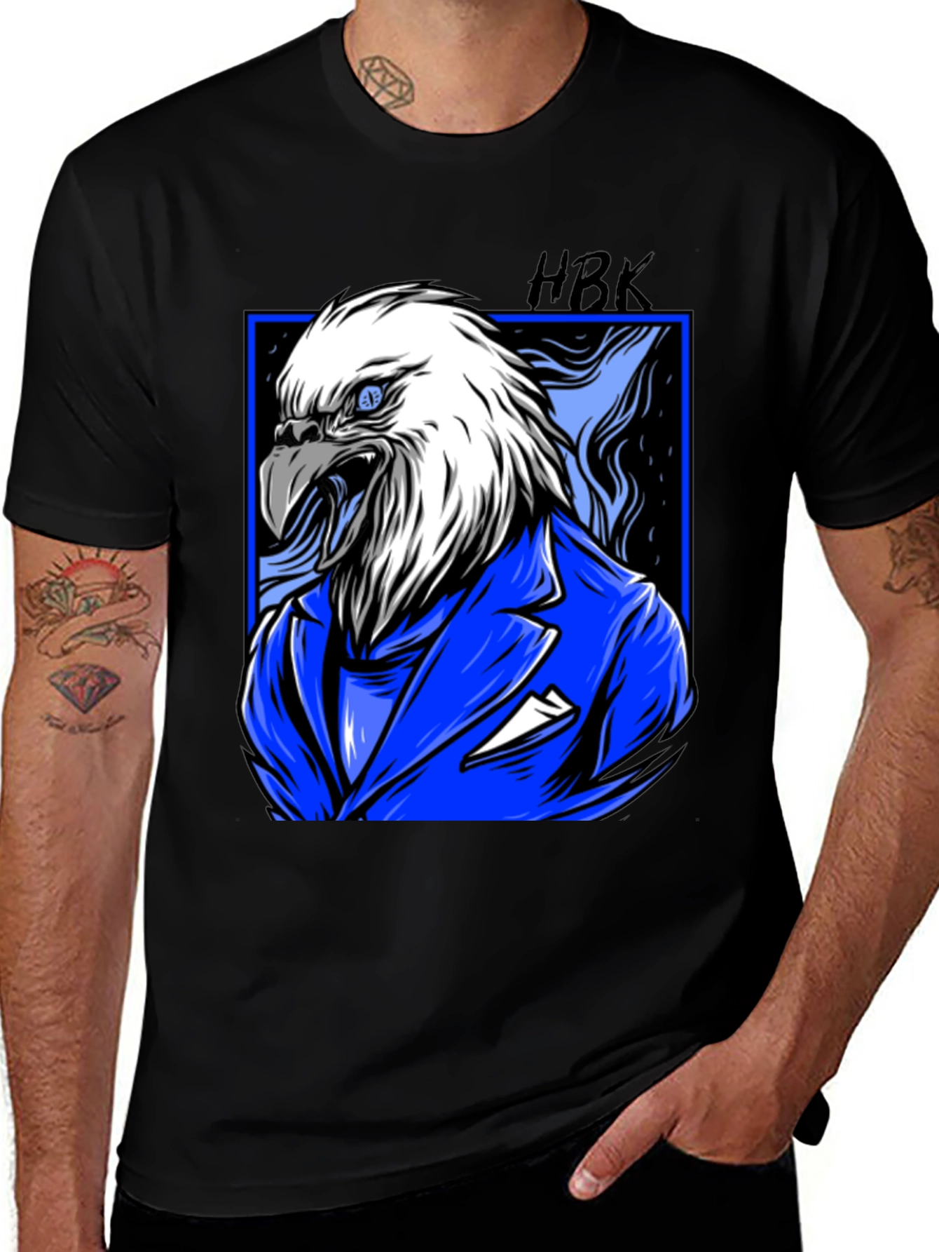 Variant 8 of Eagle Boss T-Shirt - Blue Suit Graphic