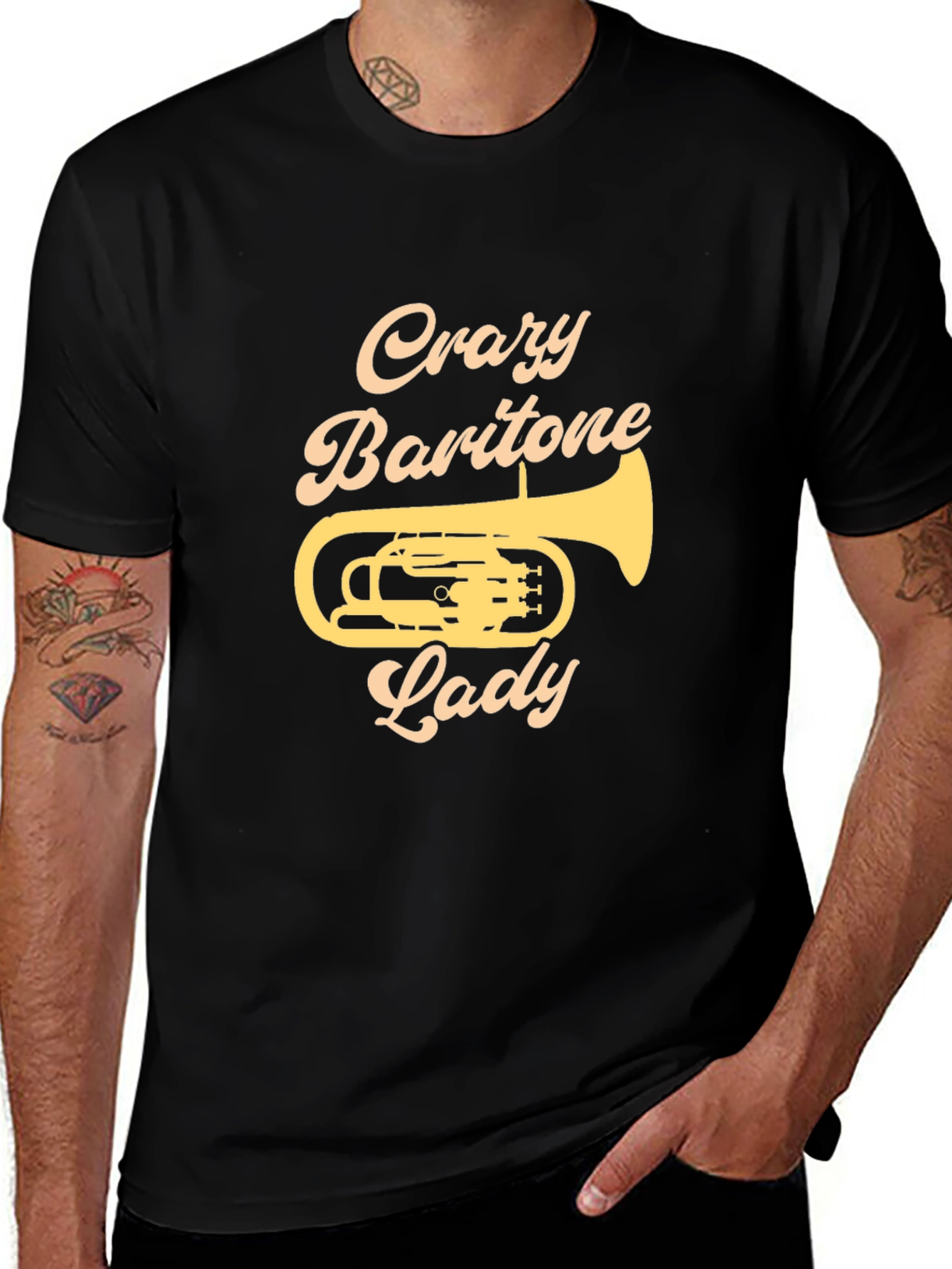 Crazy Baritone Lady T-Shirt - Music Lover Tee
