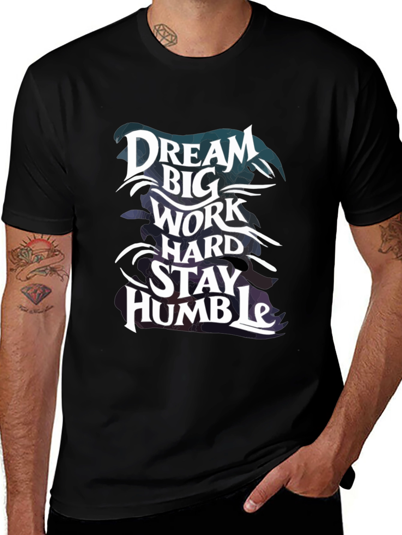 Black Dream Big Graphic Tee - Black main image