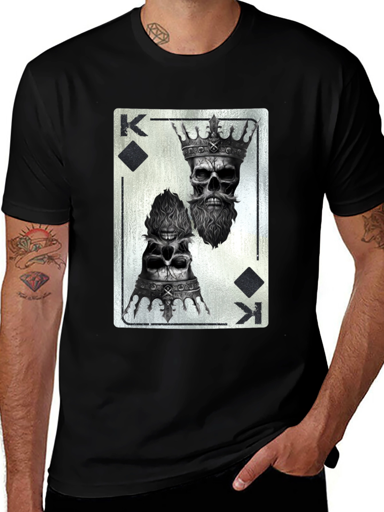 Variant 29 of King of Skulls Graphic Tee - Black