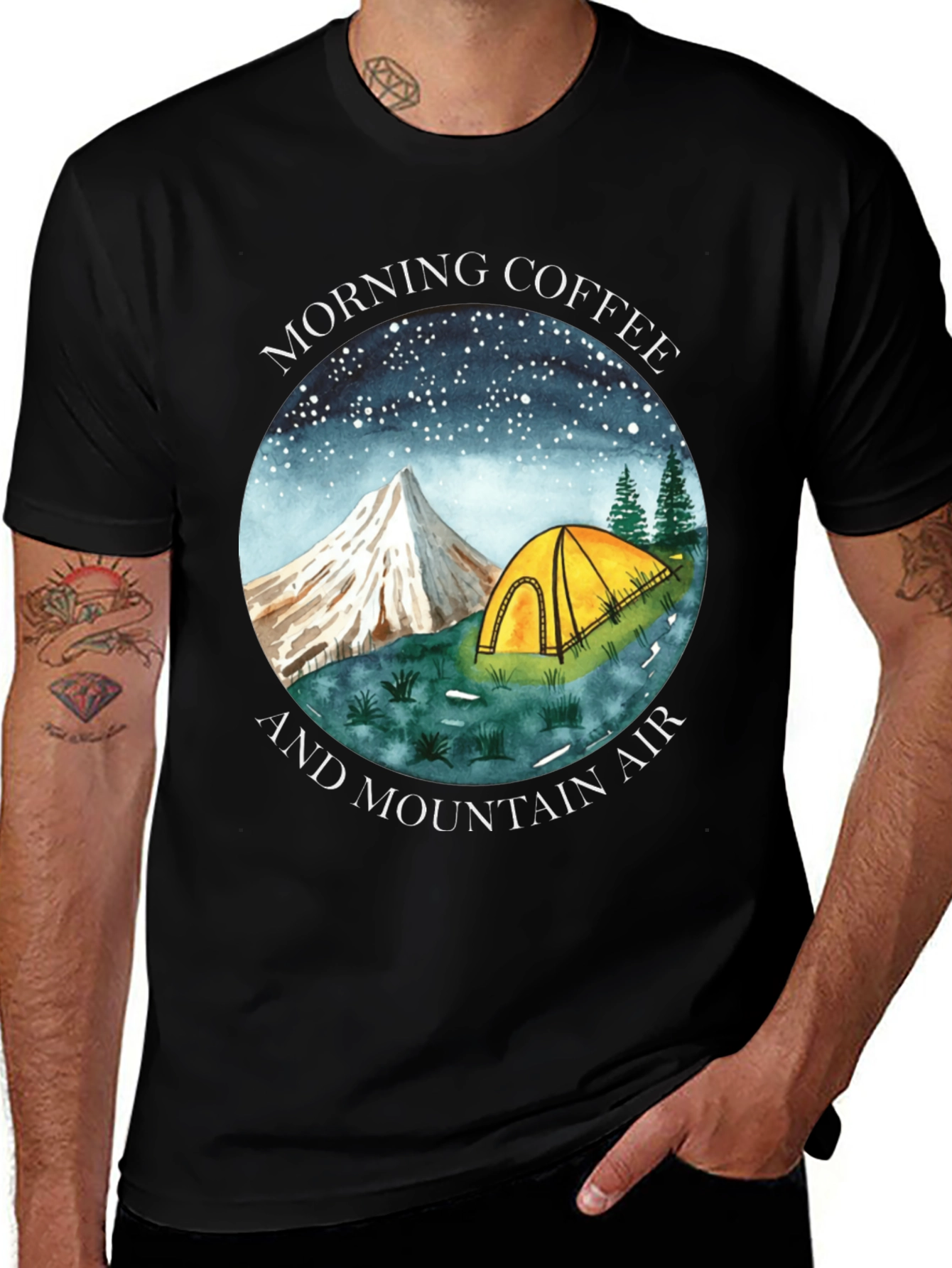 Variant 21 of Morning Coffee & Mountain Air Graphic Tee