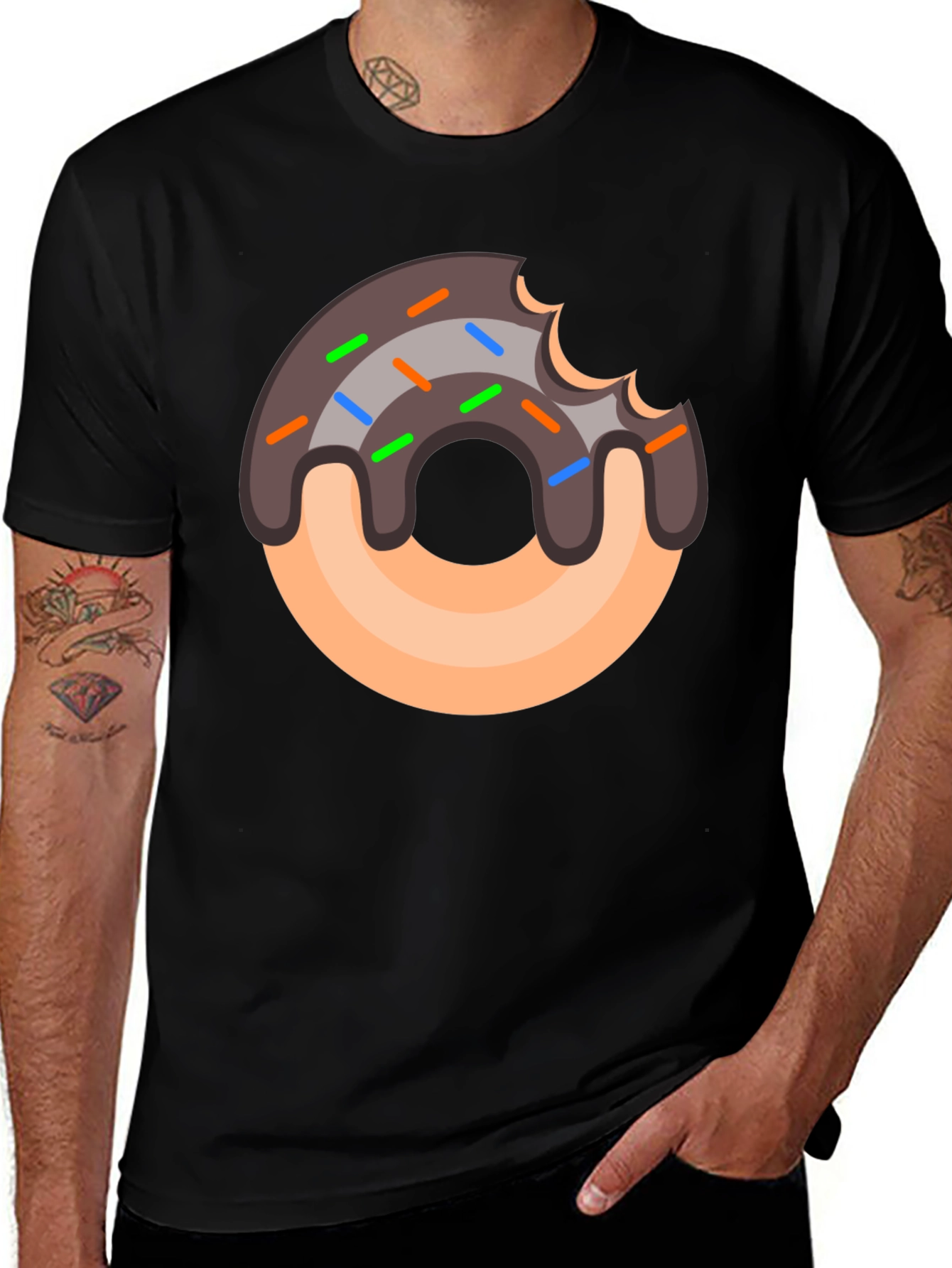 Variant 10 of Donut Graphic T-Shirt - Sweet Tooth Style