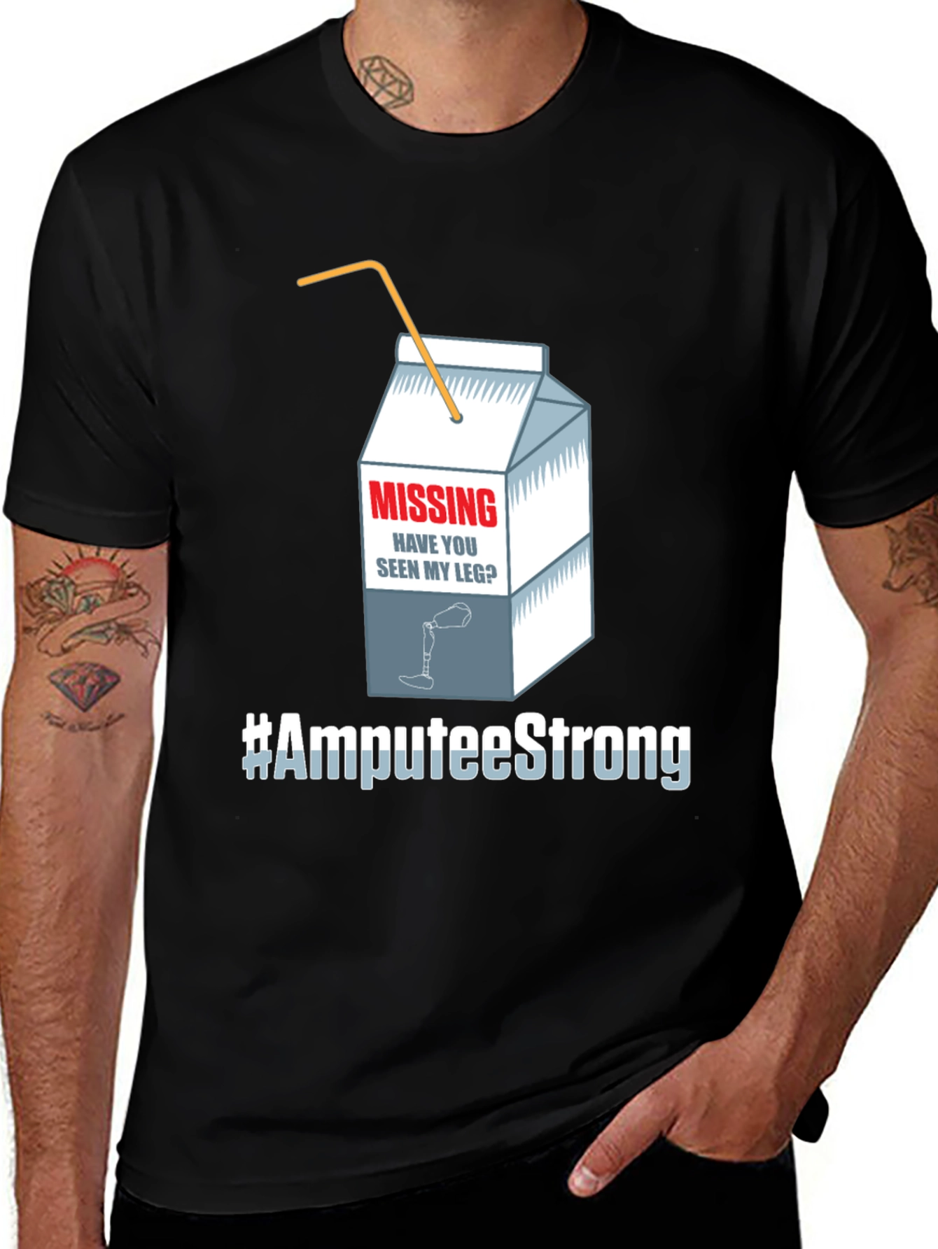 Variant 27 of Amputee Strong Humor T-Shirt