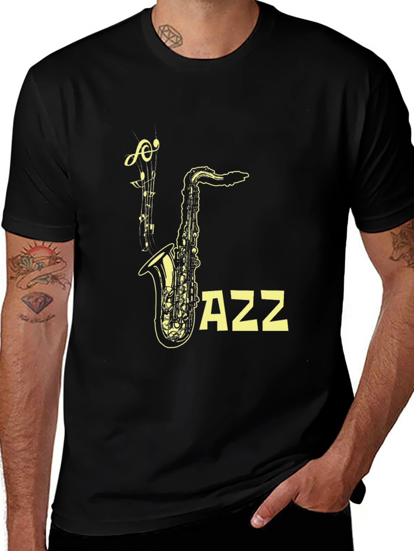 Variant 23 of Jazz Saxophone Graphic Tee - Cool Musician T-Shirt