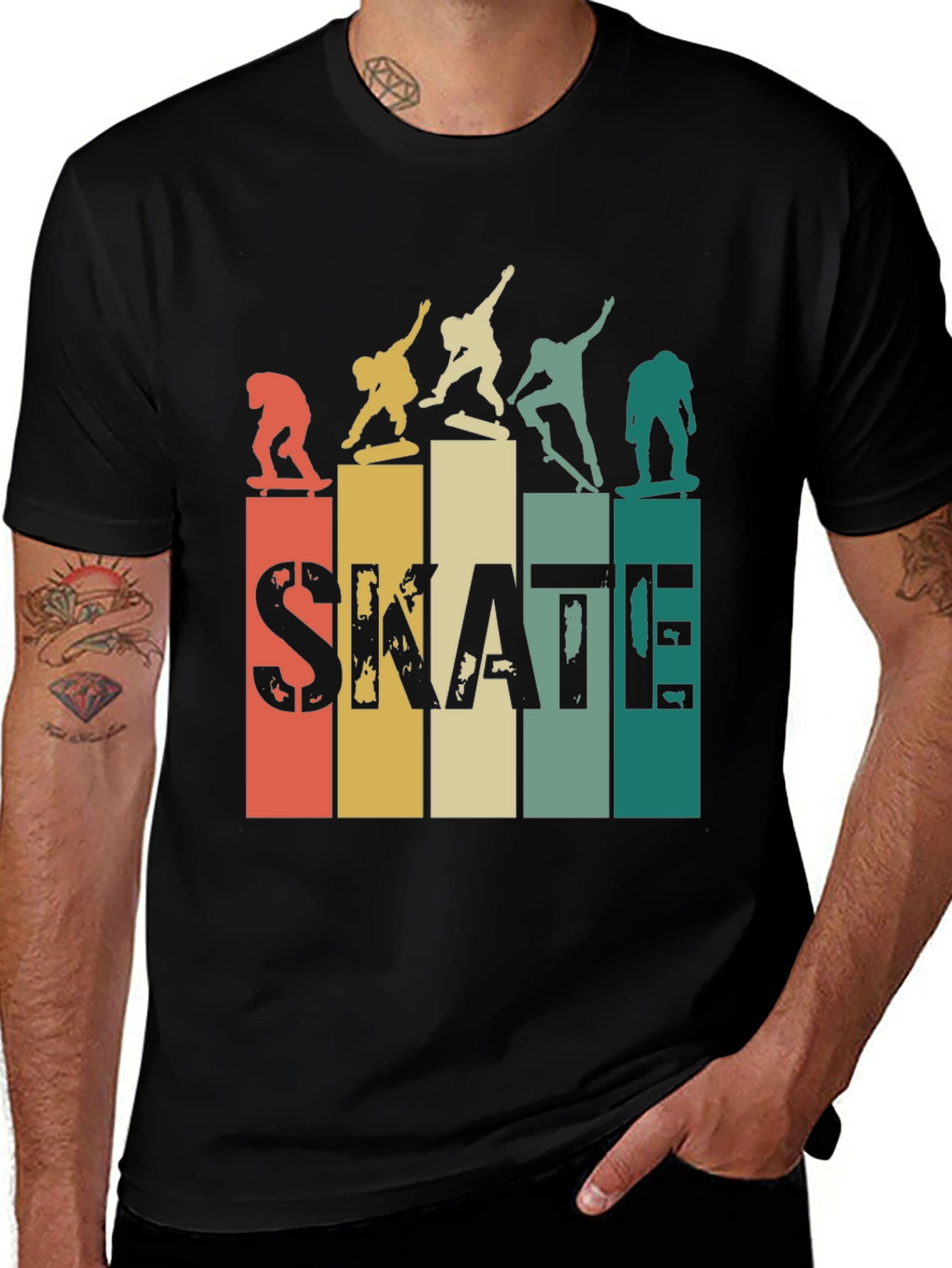 Variant 29 of Retro Skate T-Shirt - Cool Skateboarder Tee