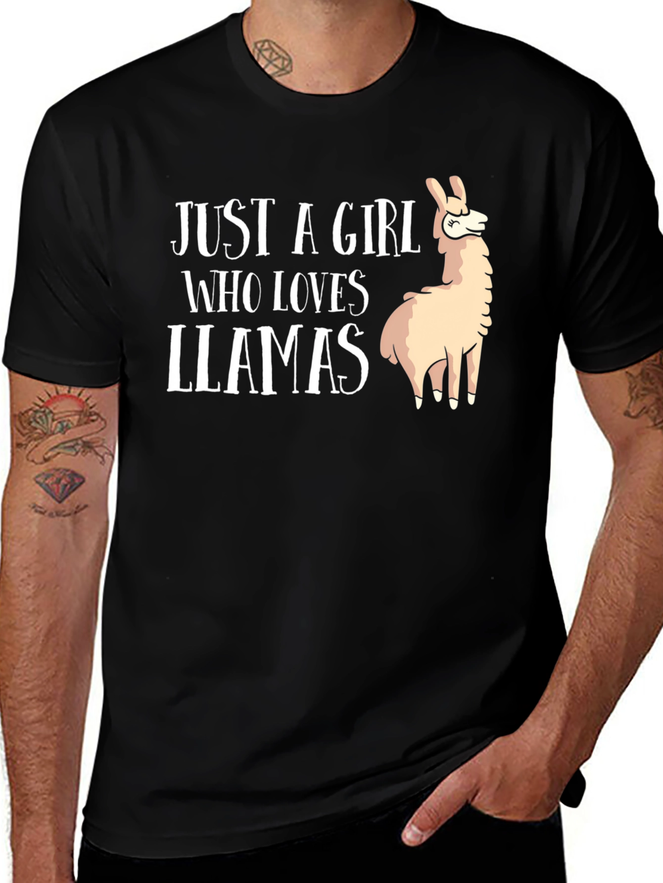 Variant 13 of Just A Girl Who Loves Llamas - Graphic T-Shirt