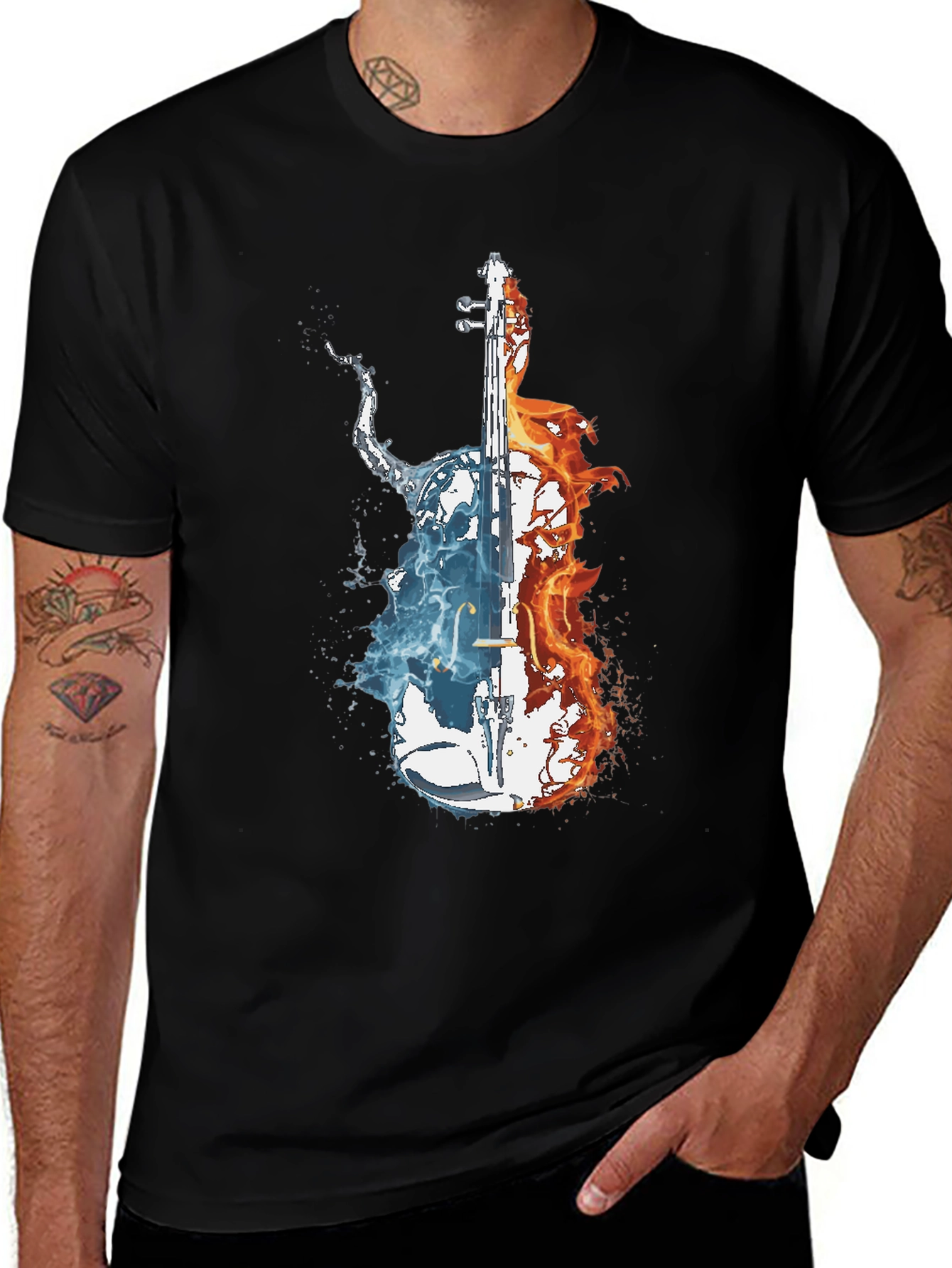 Variant 26 of Fire and Water Cello Graphic Tee