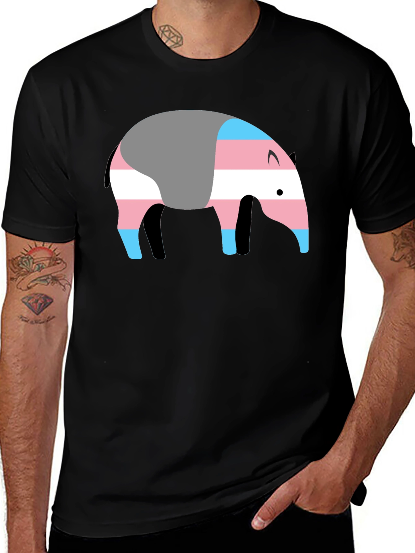 Variant 23 of Transgender Pride Tapir Graphic Tee