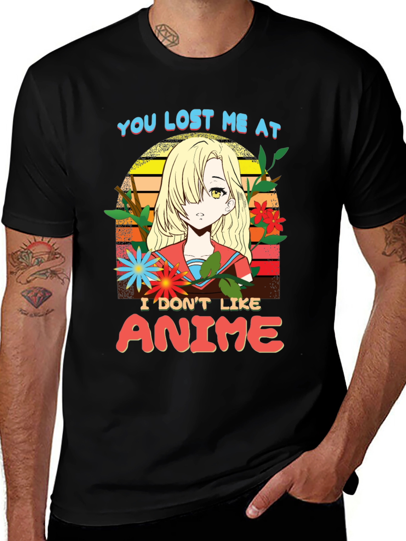 Variant 22 of Anime Hater Graphic Tee - You Lost Me At Anime T-Shirt