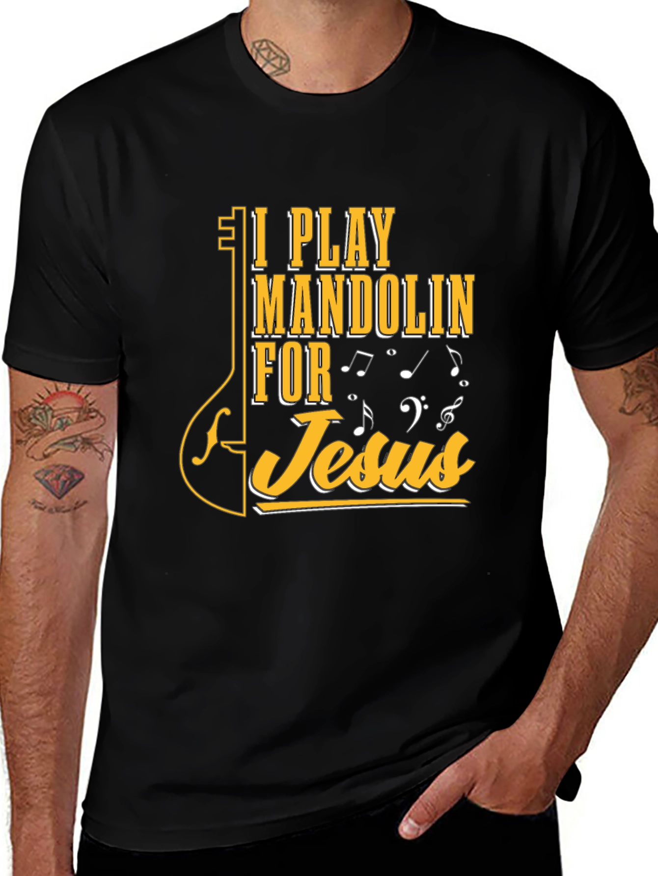 Variant 9 of I Play Mandolin for Jesus T-Shirt