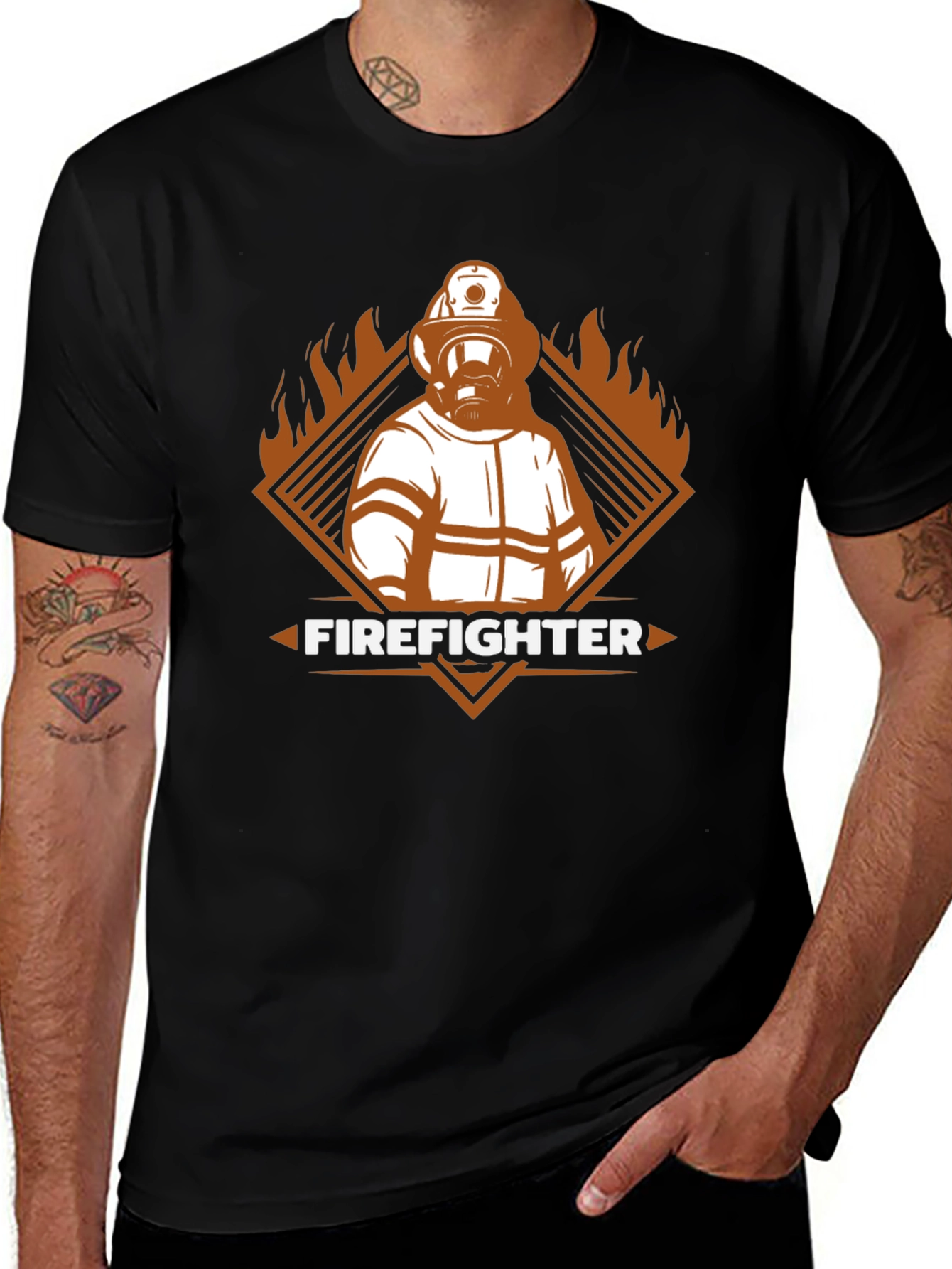 Variant 2 of Firefighter Graphic Tee - Heroic Design T-Shirt