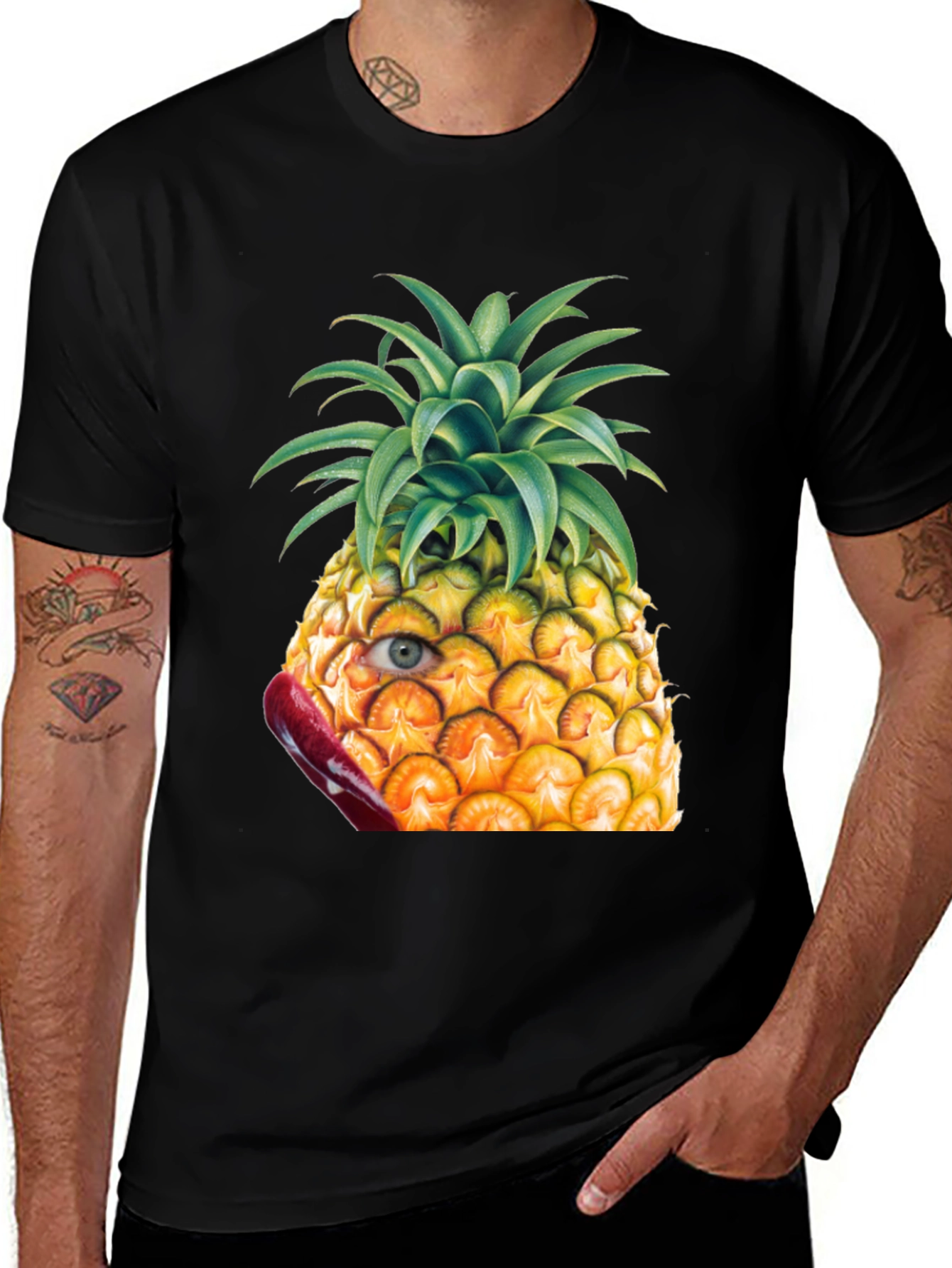 Surreal Pineapple Graphic T-Shirt