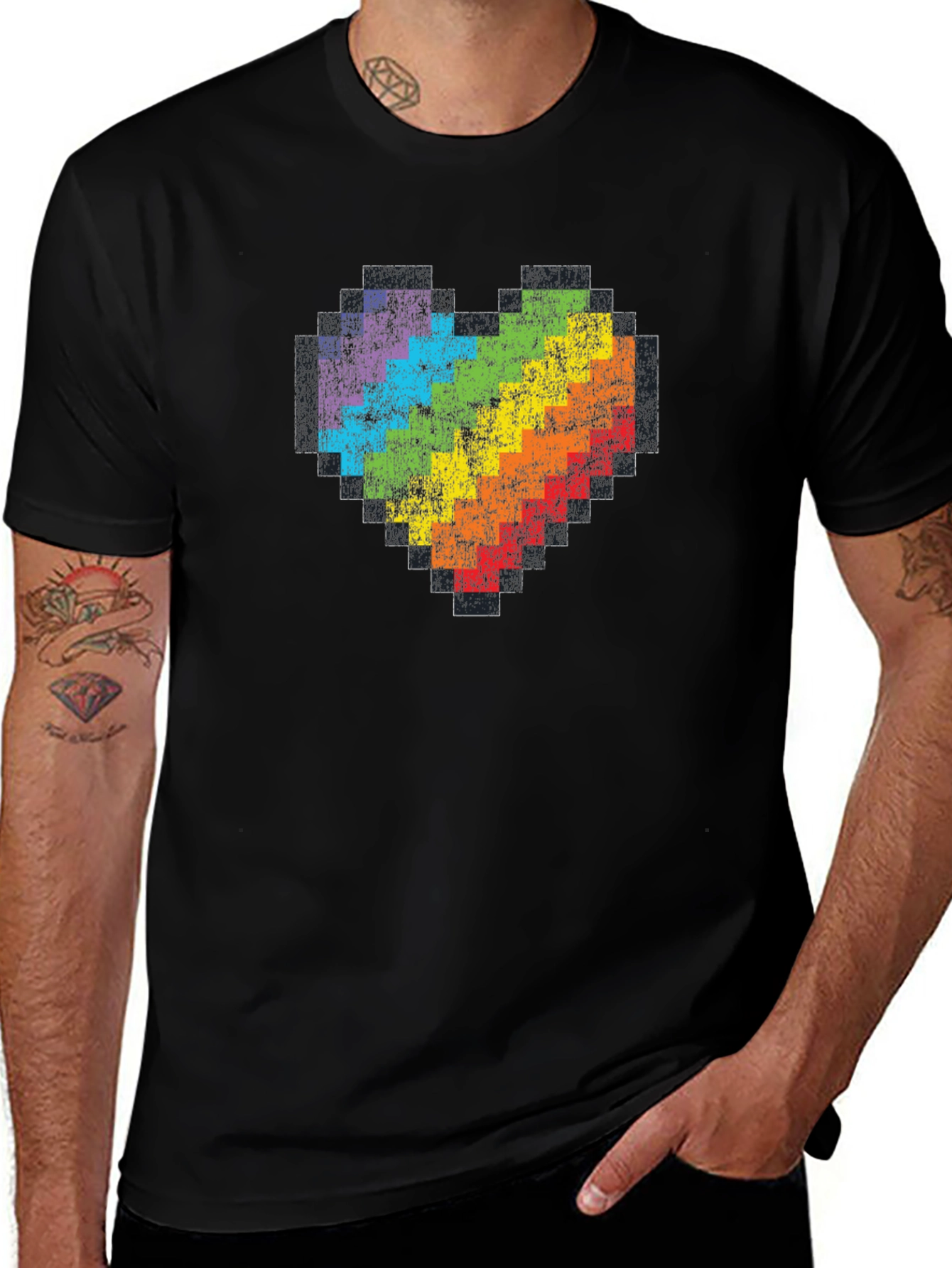 Variant 10 of Pixel Heart Pride T-Shirt