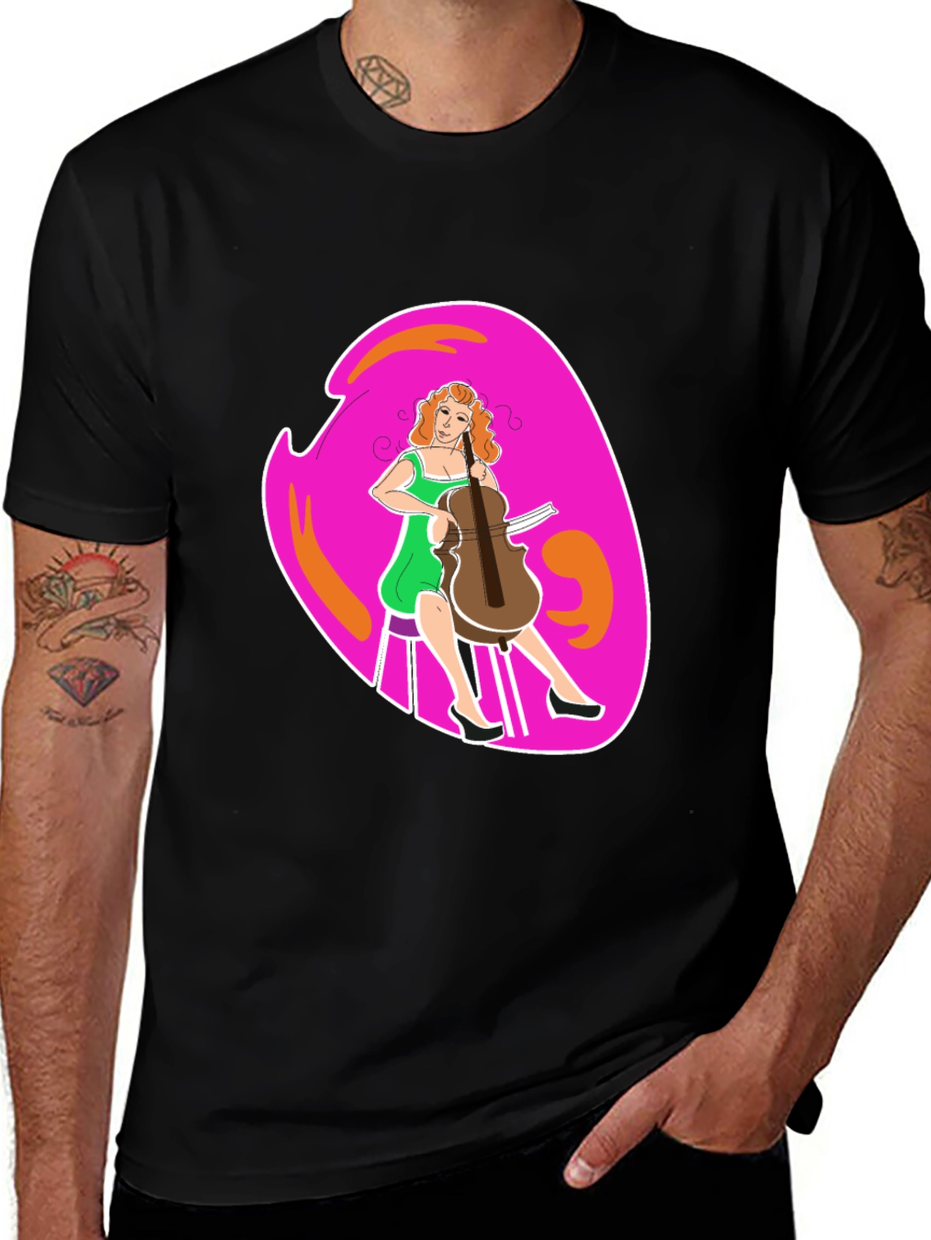 Variant 25 of Musical Lady Black T-Shirt