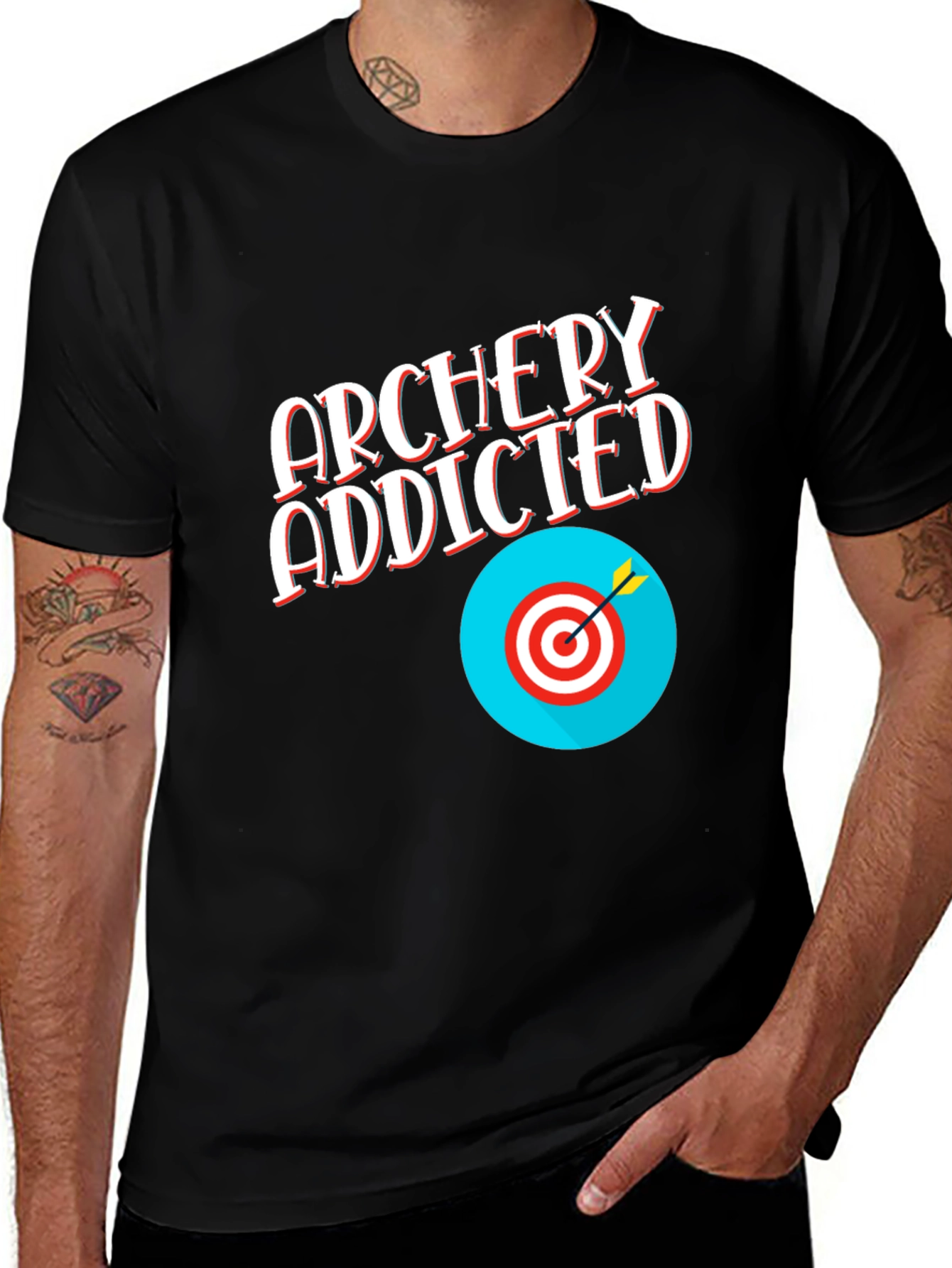 Variant 14 of Archery Addicted T-Shirt - Bullseye Design