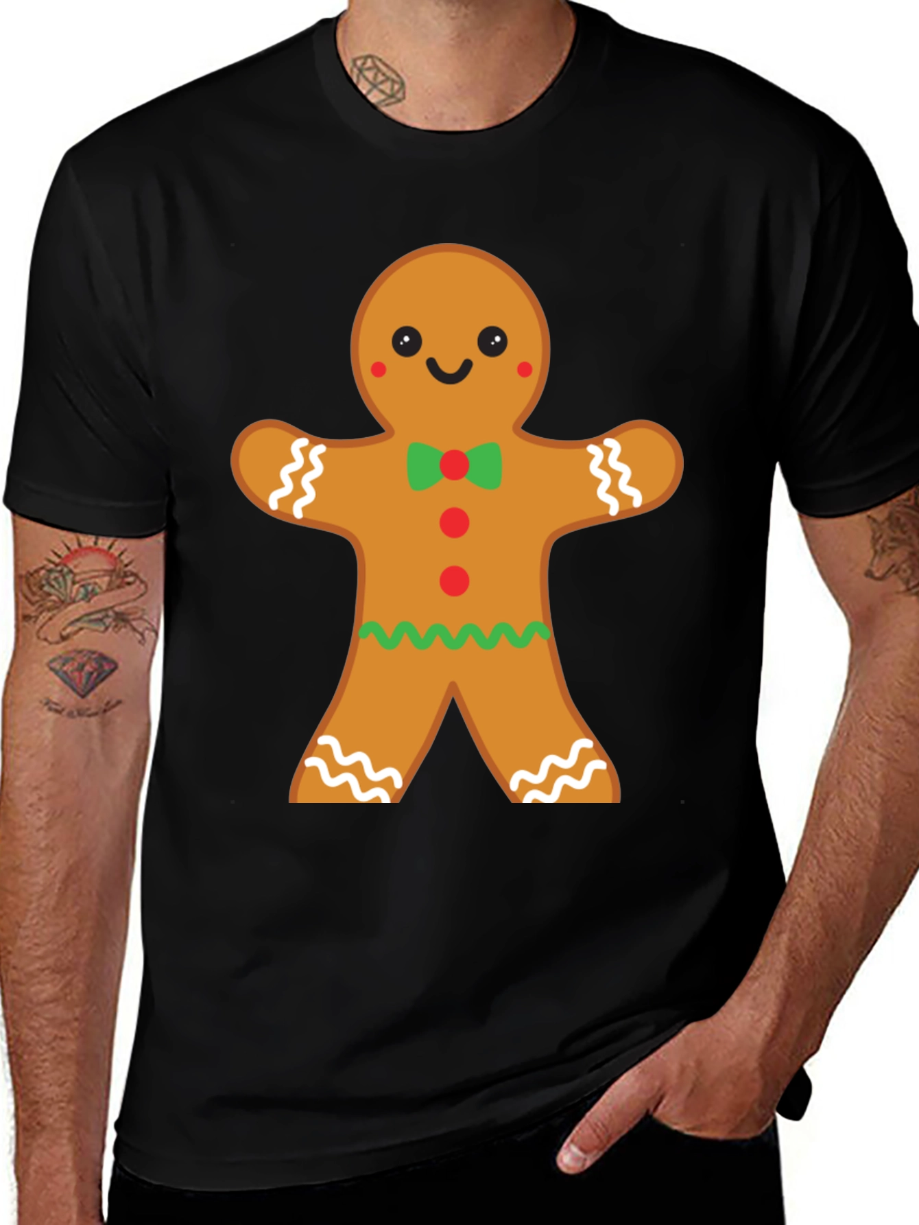 Variant 18 of Gingerbread Man Graphic Tee - Holiday Fun!