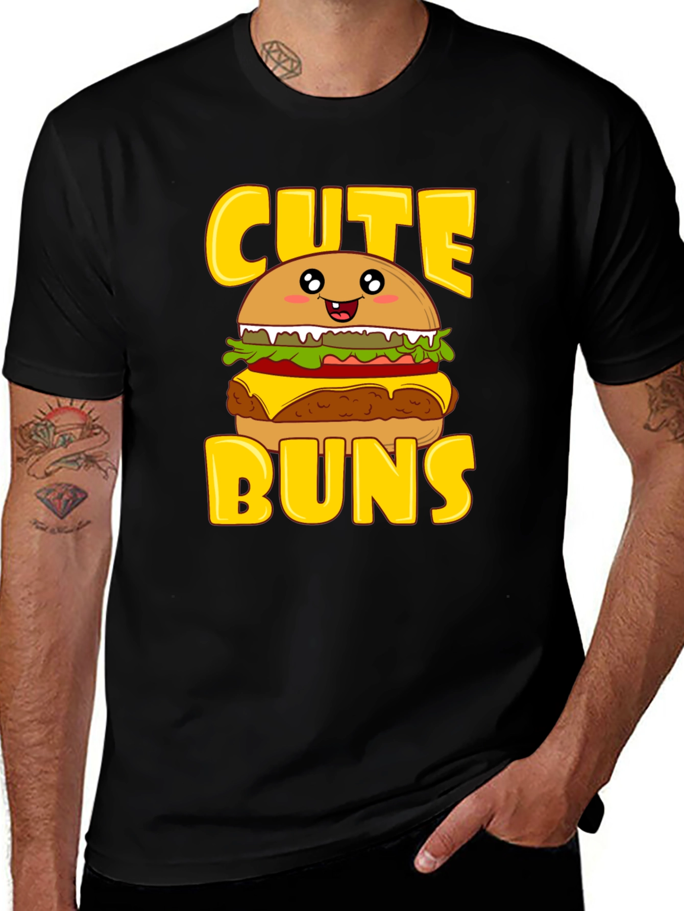 Variant 13 of Cute Buns Burger Graphic T-Shirt