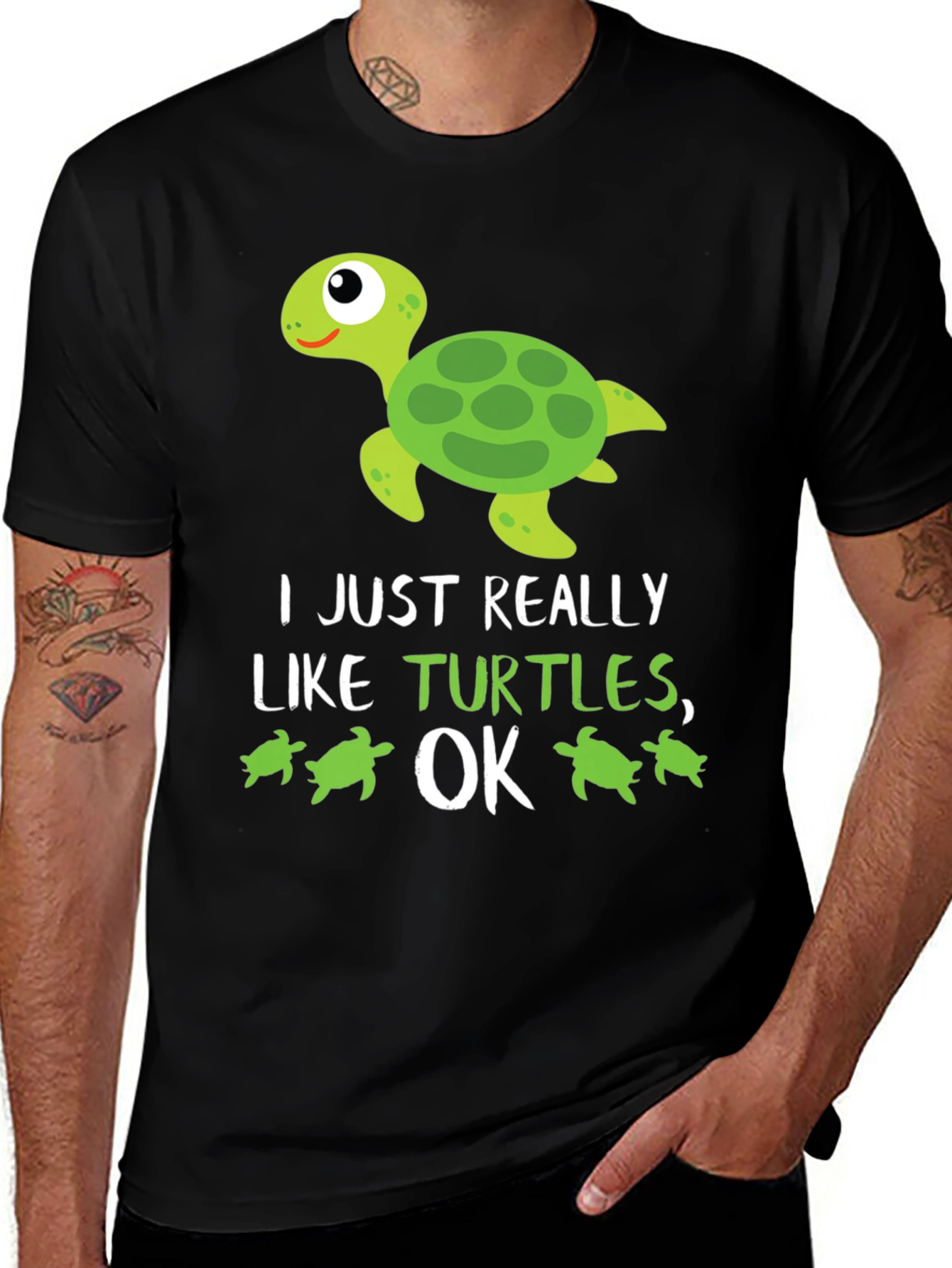 Variant 17 of Funny Turtle Lover T-Shirt: I Just Really Like Turtles