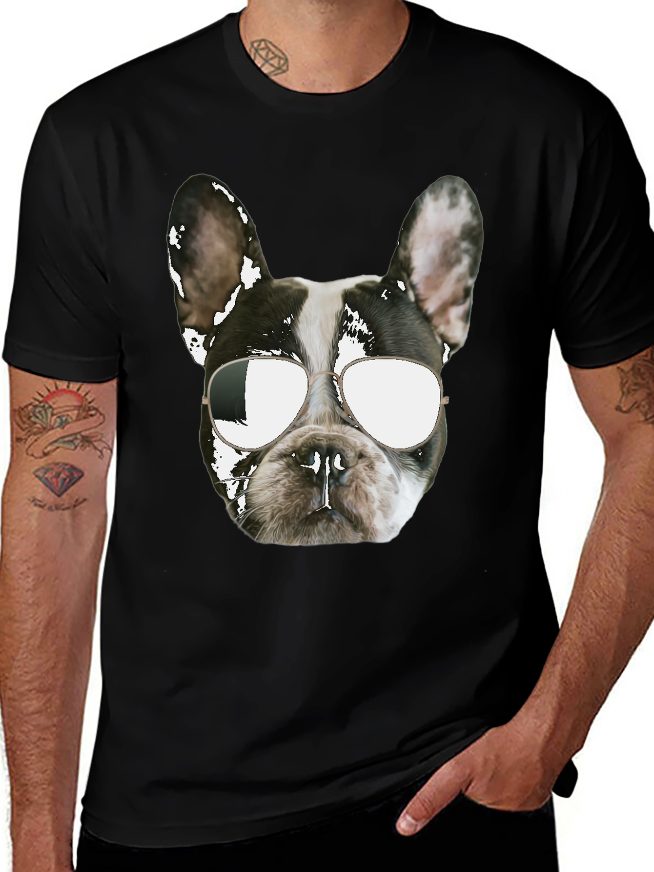 Variant 14 of Cool Dog Graphic Tee - Black