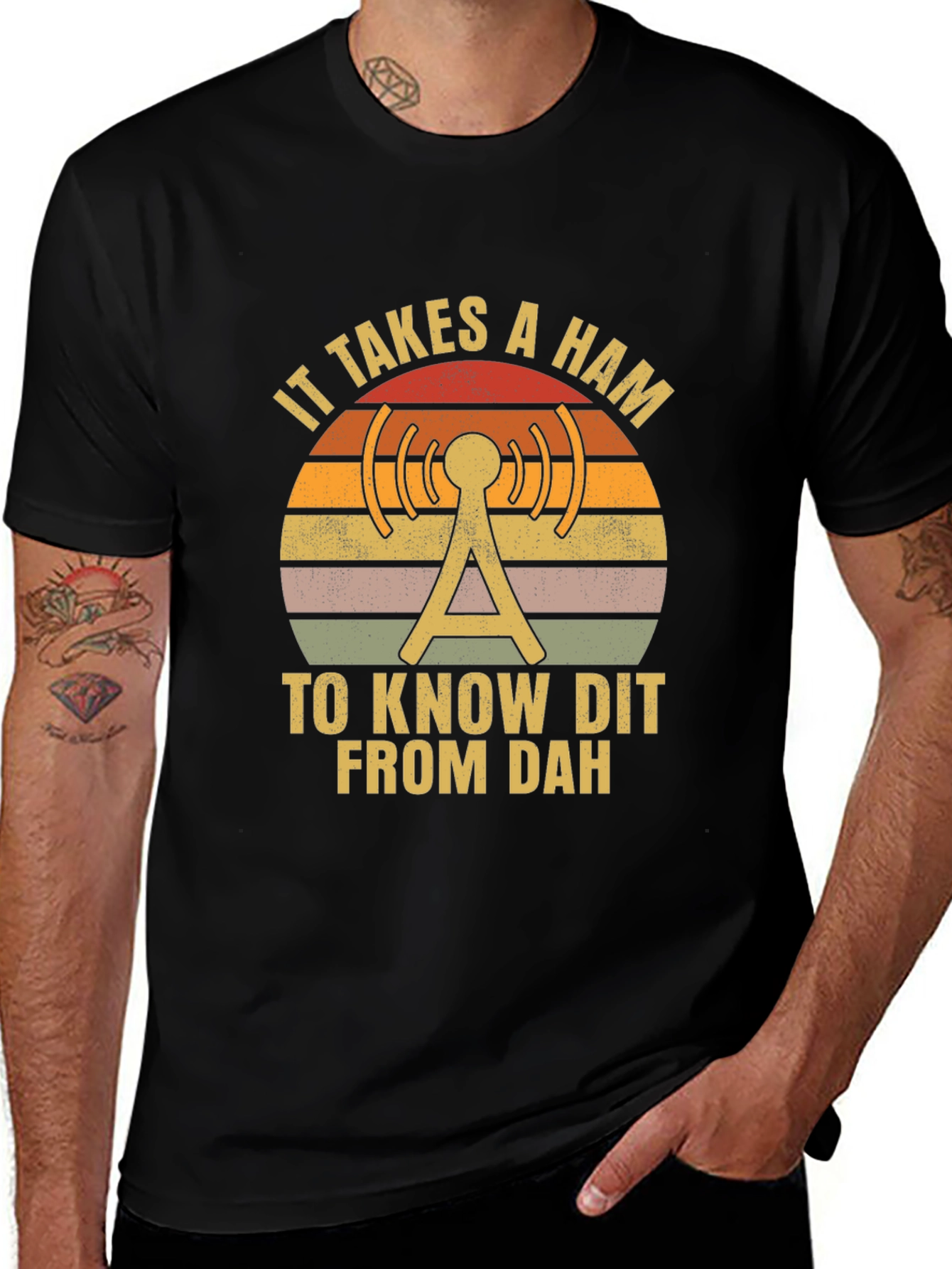 Variant 30 of Ham Radio Operator T-Shirt - Dit Dah