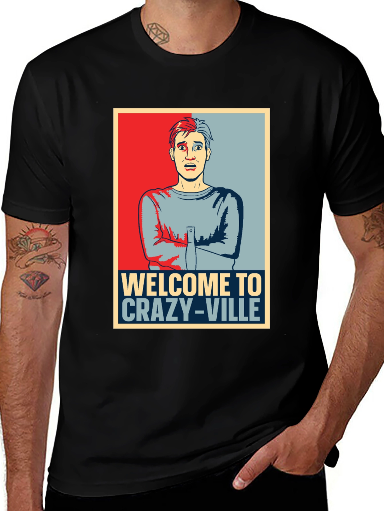 Variant 6 of Crazy-Ville Graphic Tee - Unisex