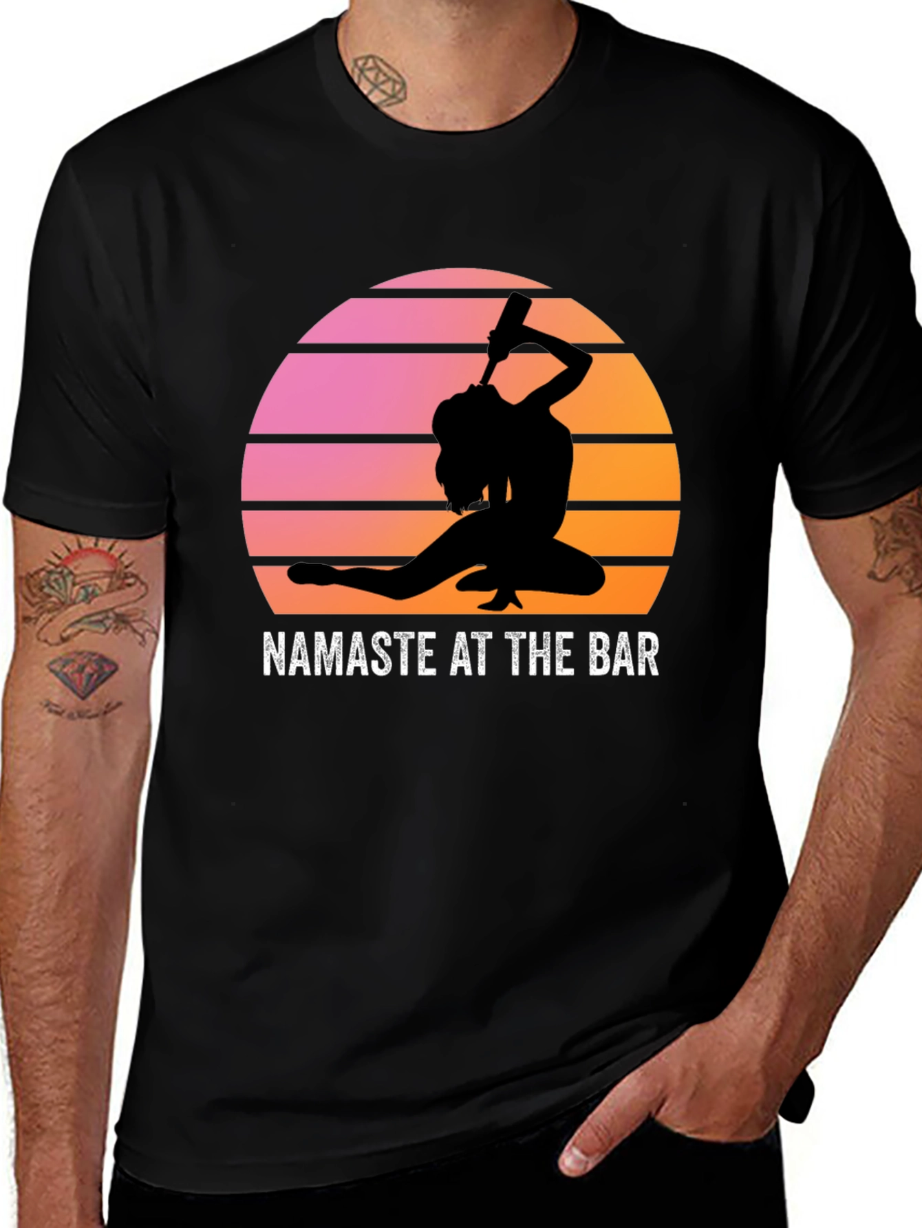 Variant 11 of Namaste at the Bar Funny T-Shirt