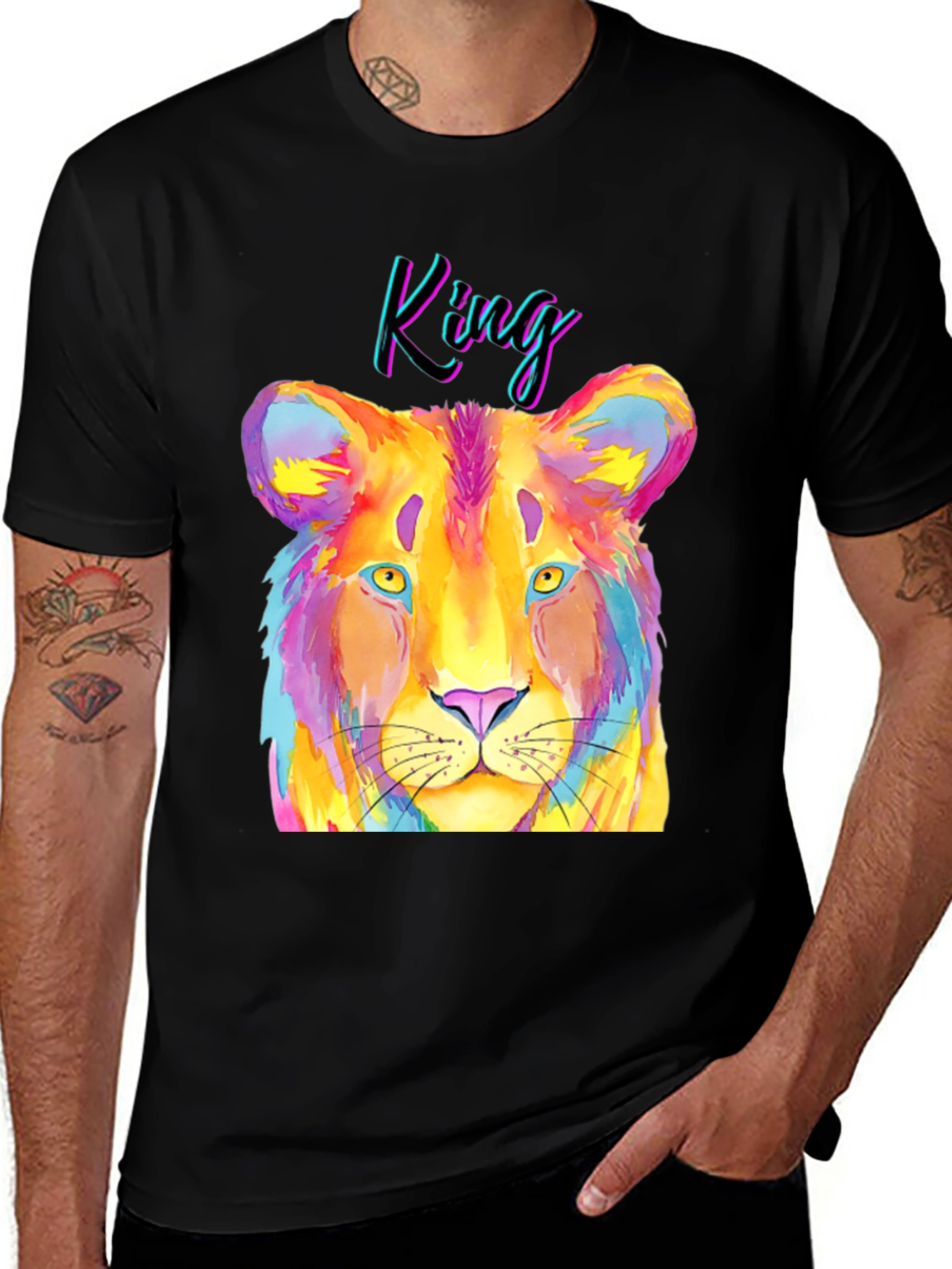 Variant 20 of Colorful Lion King Graphic T-Shirt