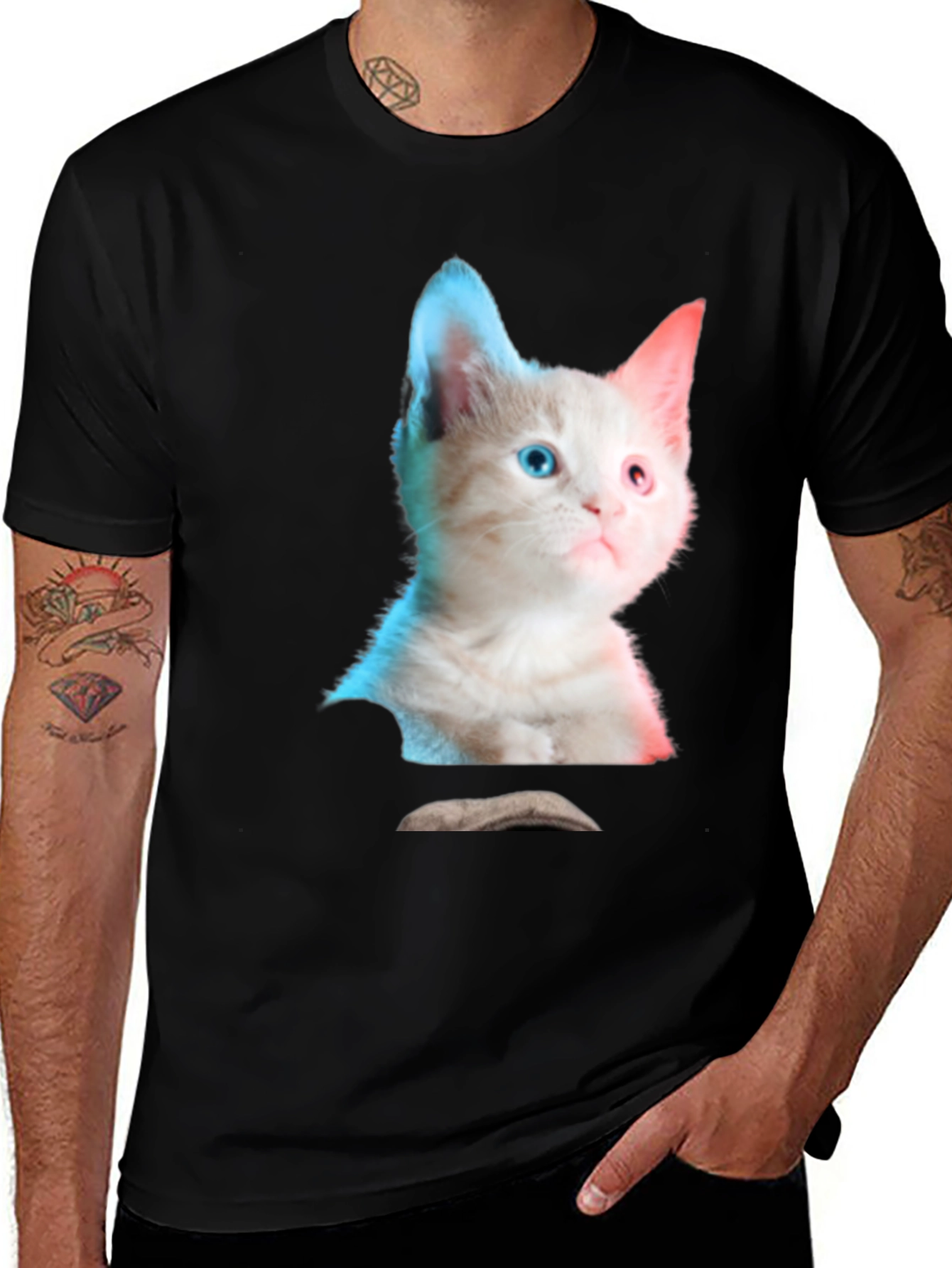 Black Kitten Graphic Tee - Cute Cat Shirt main image