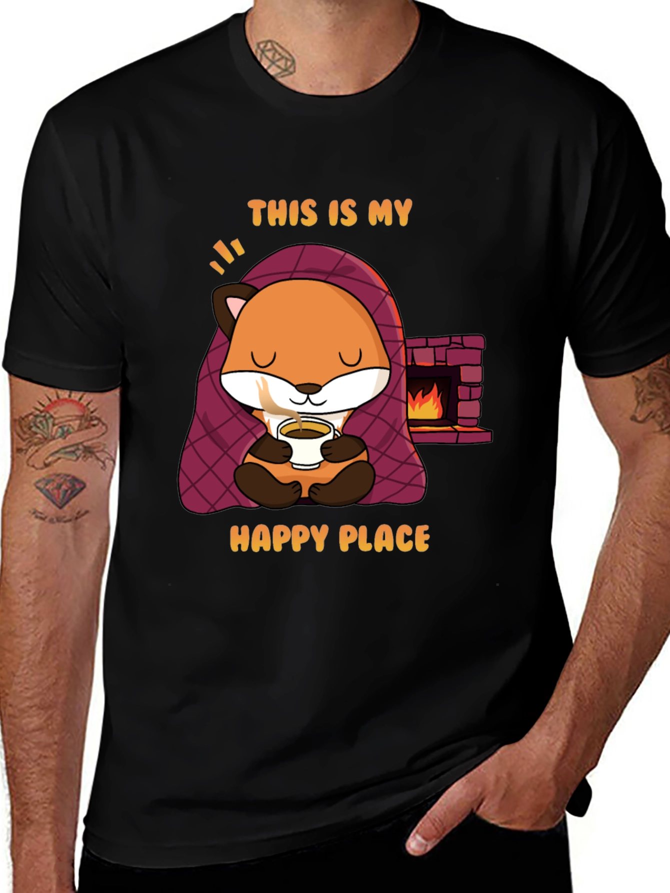 Cozy Fox T-Shirt - Happy Place Design