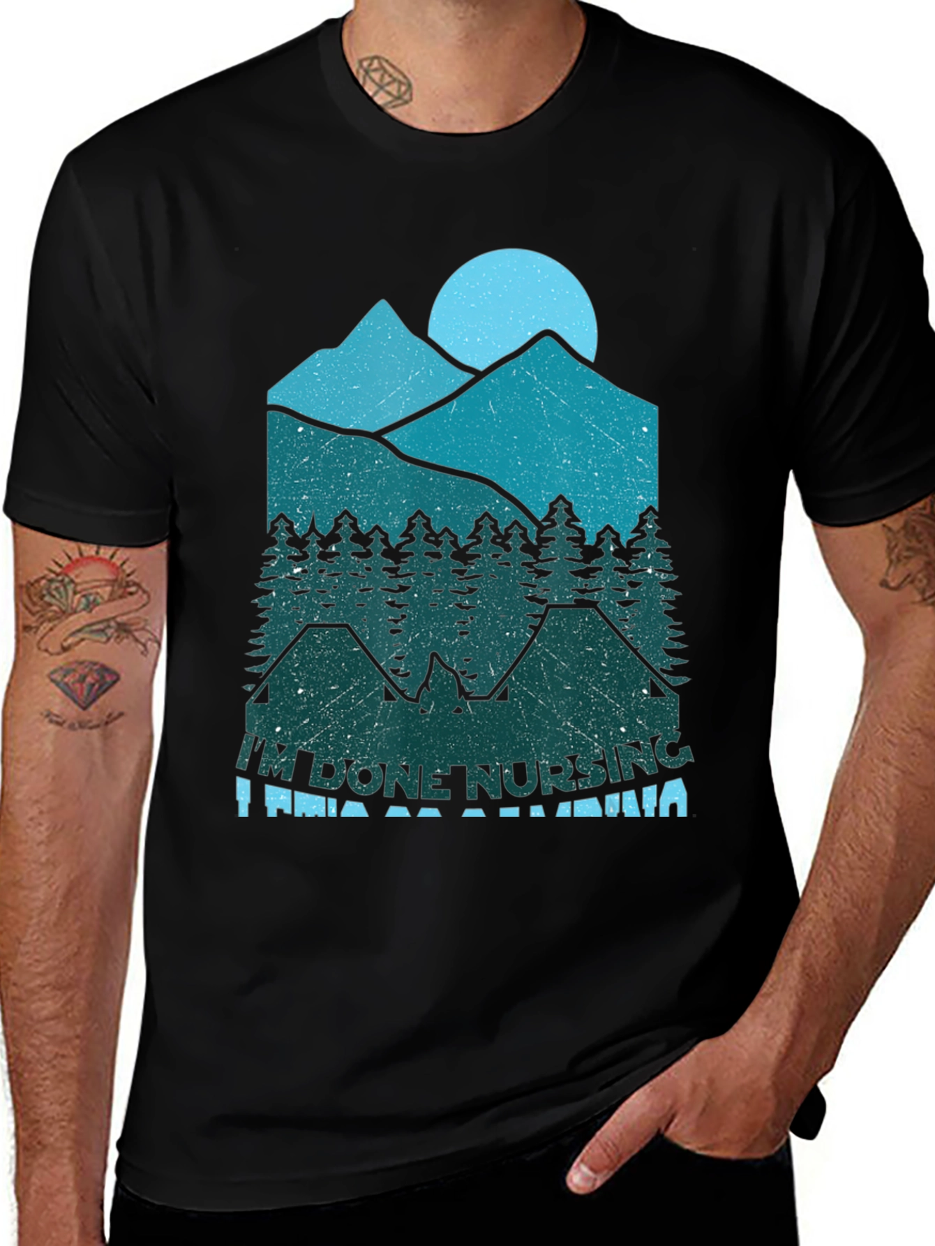 Variant 21 of I'm Done Nursing I'm Going Camping T-Shirt