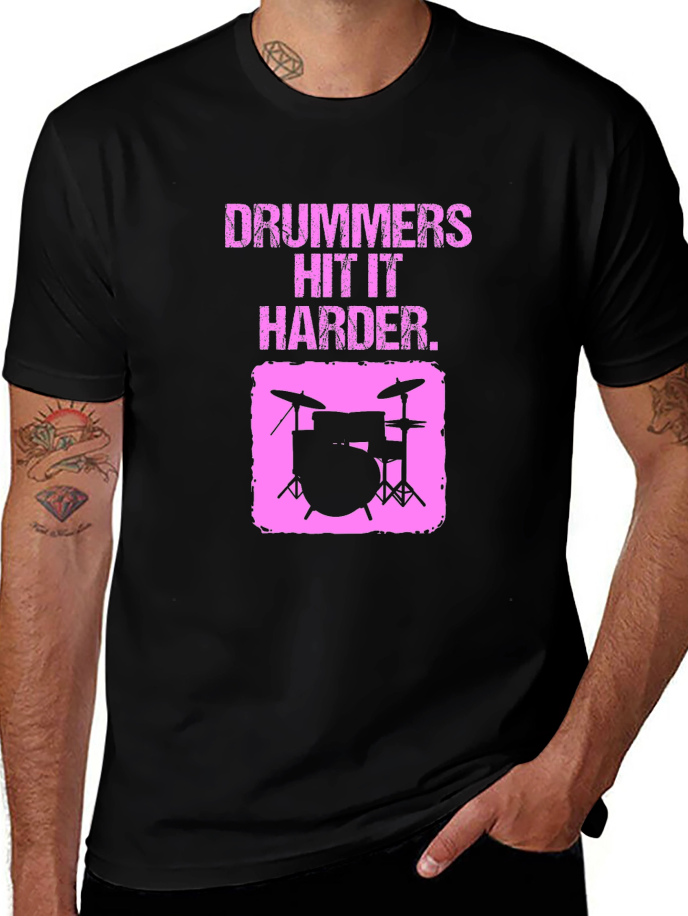Variant 24 of Drummers Hit it Harder Graphic T-Shirt