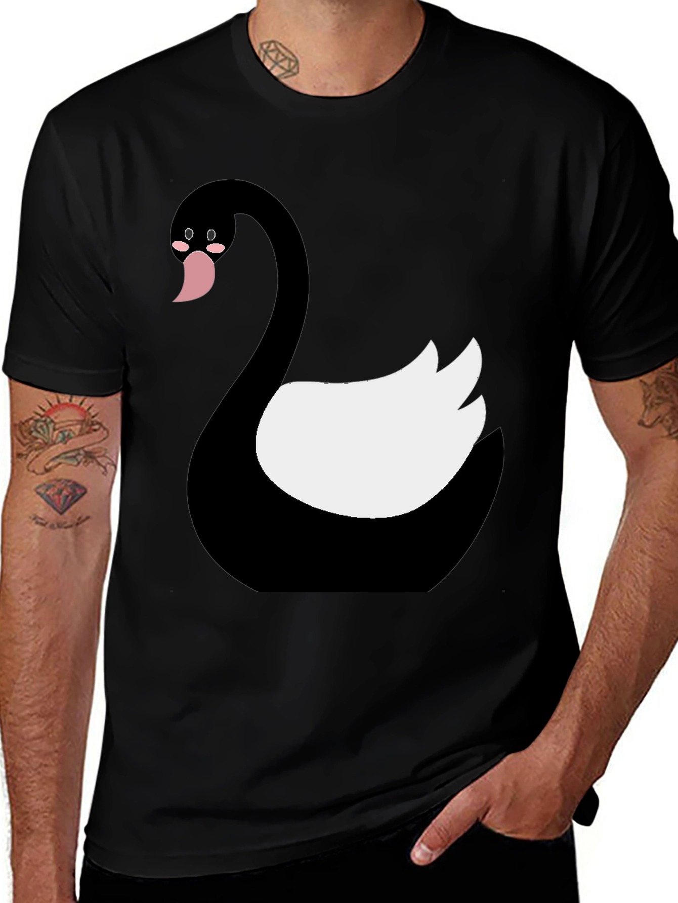 Variant 20 of Black Swan Graphic T-Shirt - Unique Design