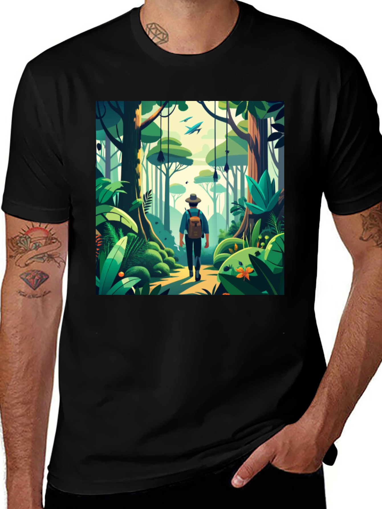 Variant 7 of Jungle Explorer Graphic Tee - Nature Adventure Shirt