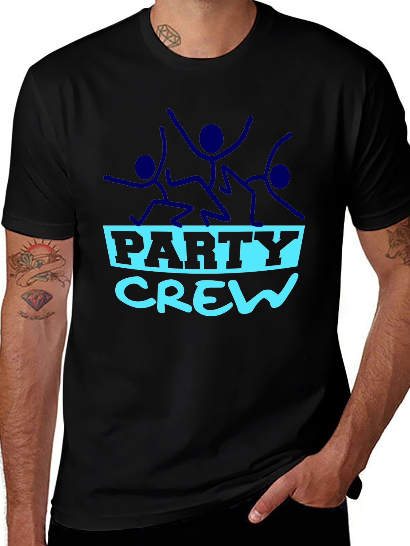 Variant 11 of Party Crew Graphic Tee - Black