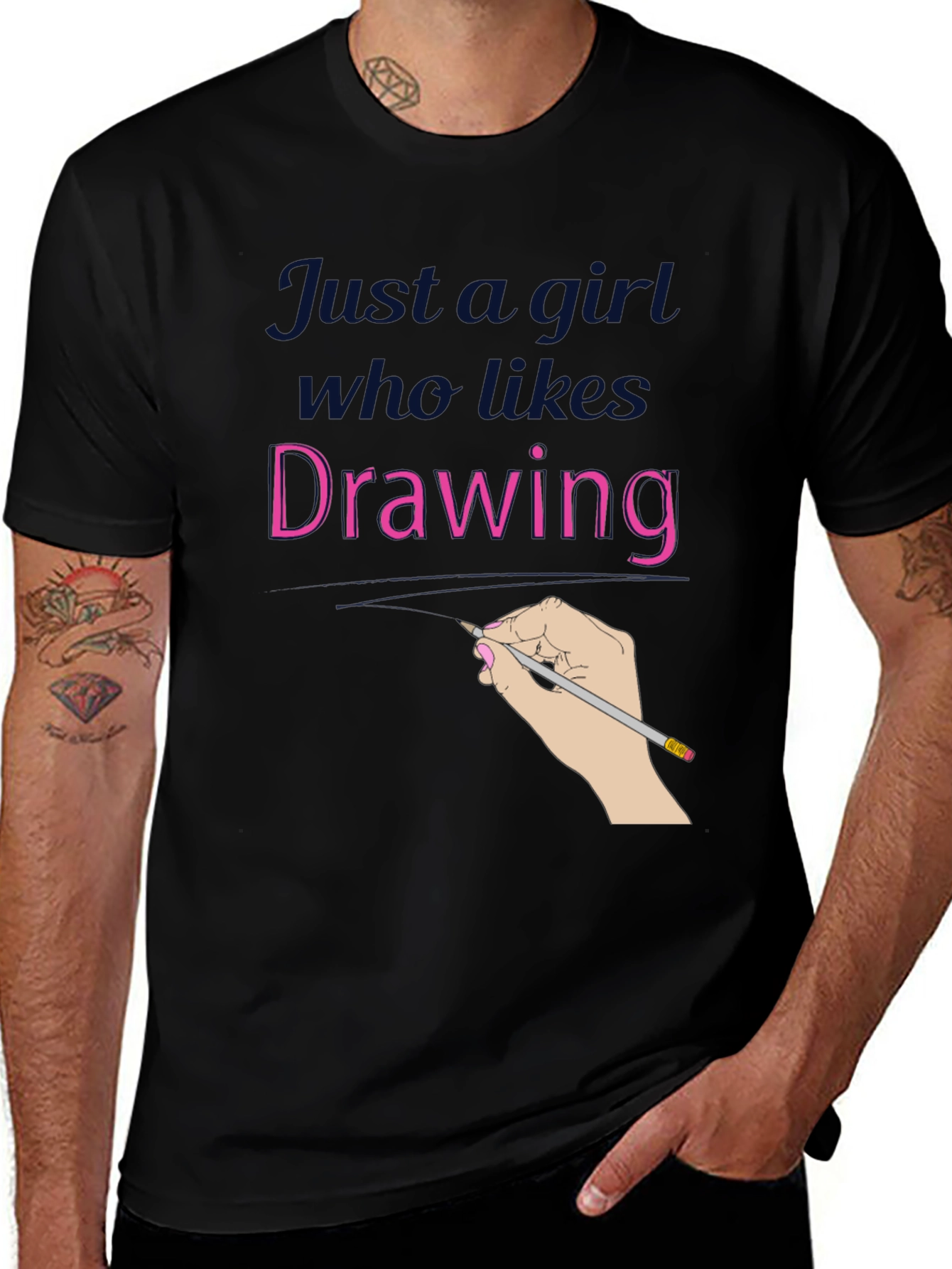 Just a Girl Who Likes Drawing T-Shirt