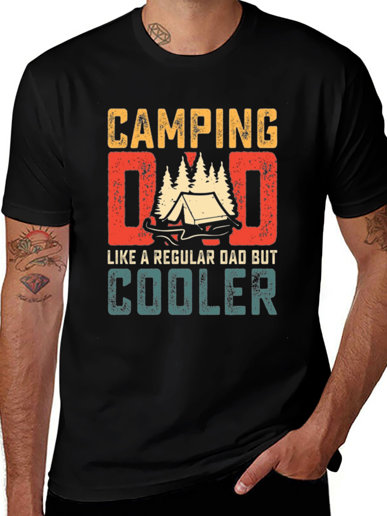 Variant 6 of Camping Dad T-Shirt - Cooler Than Regular Dads!
